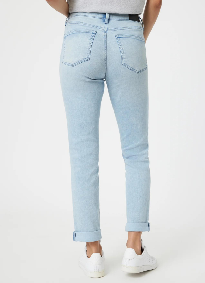 Kathleen Slim Boyfriend | Bleach Feather Blue