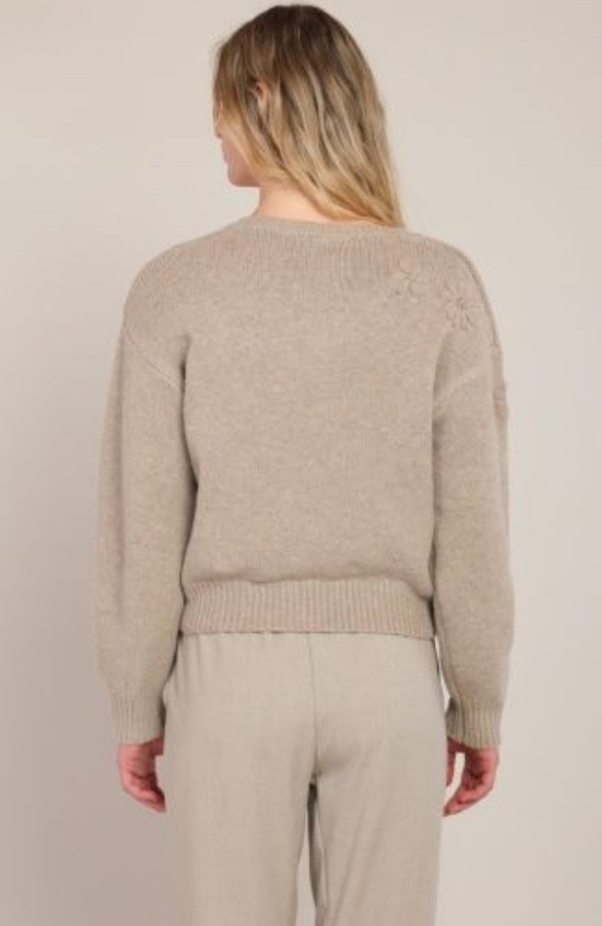 Flower Embroidered Sweater