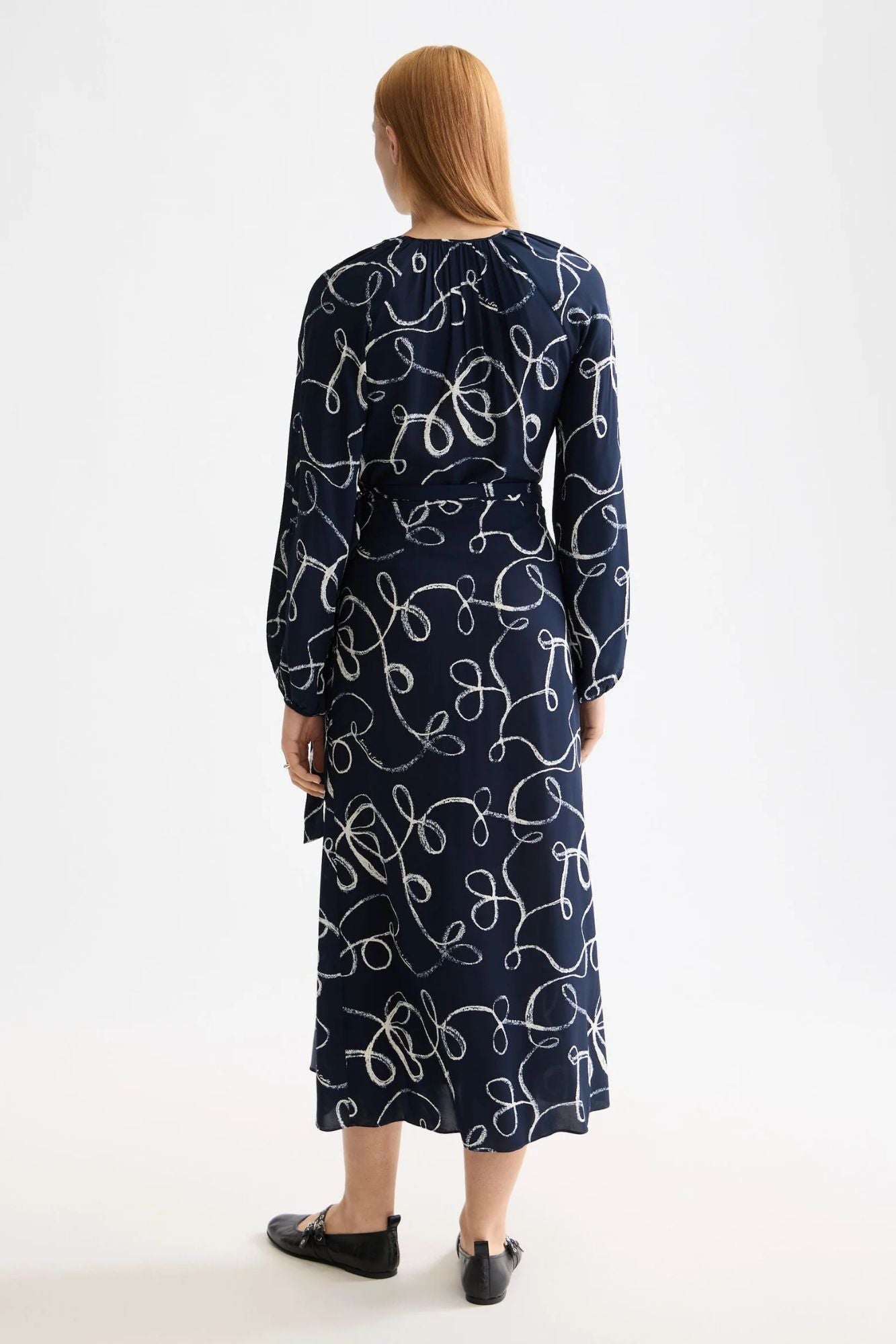 Midi Wrap Dress With Key Hole