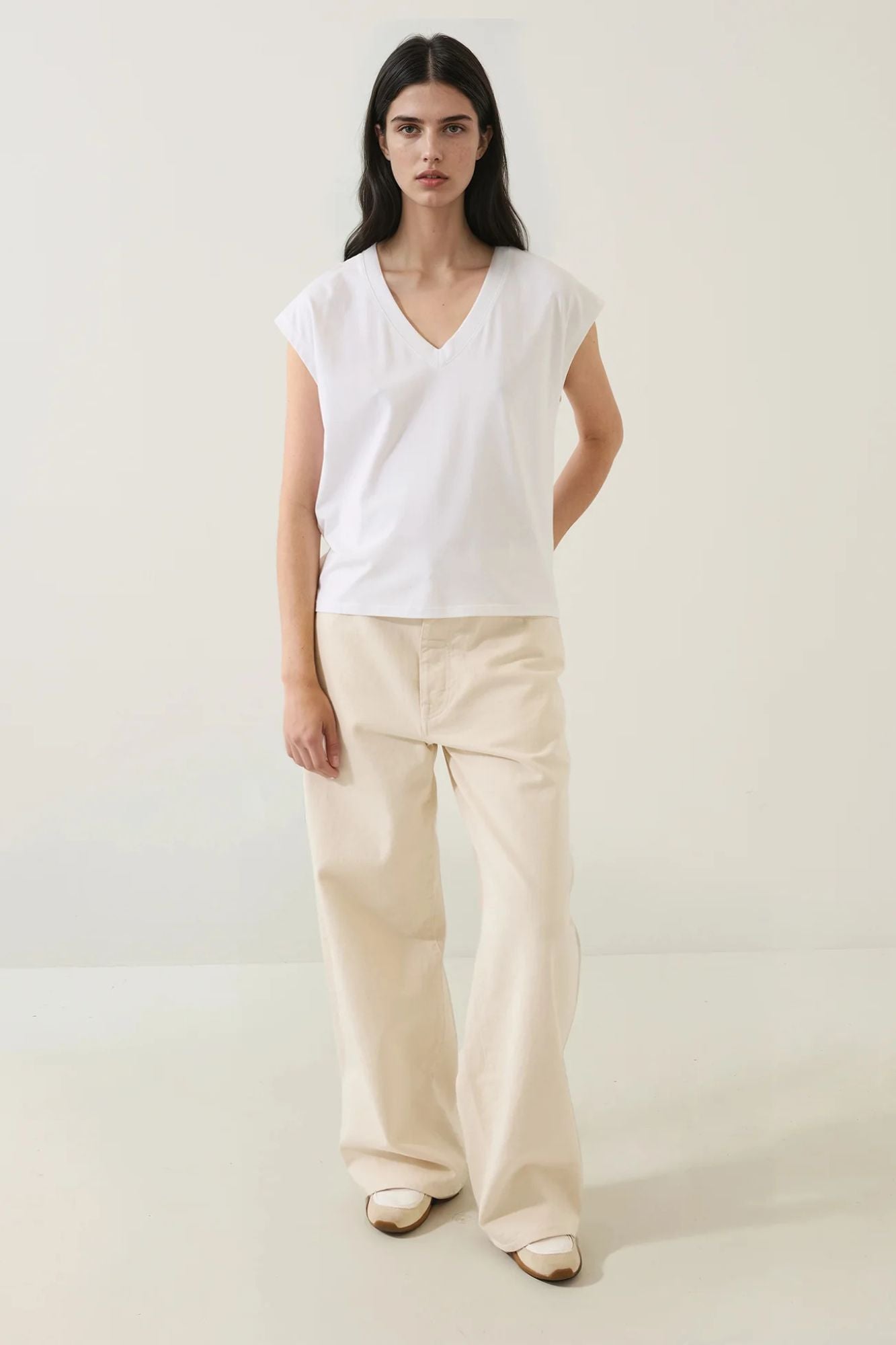 Iconic V Neck Dolman Tee