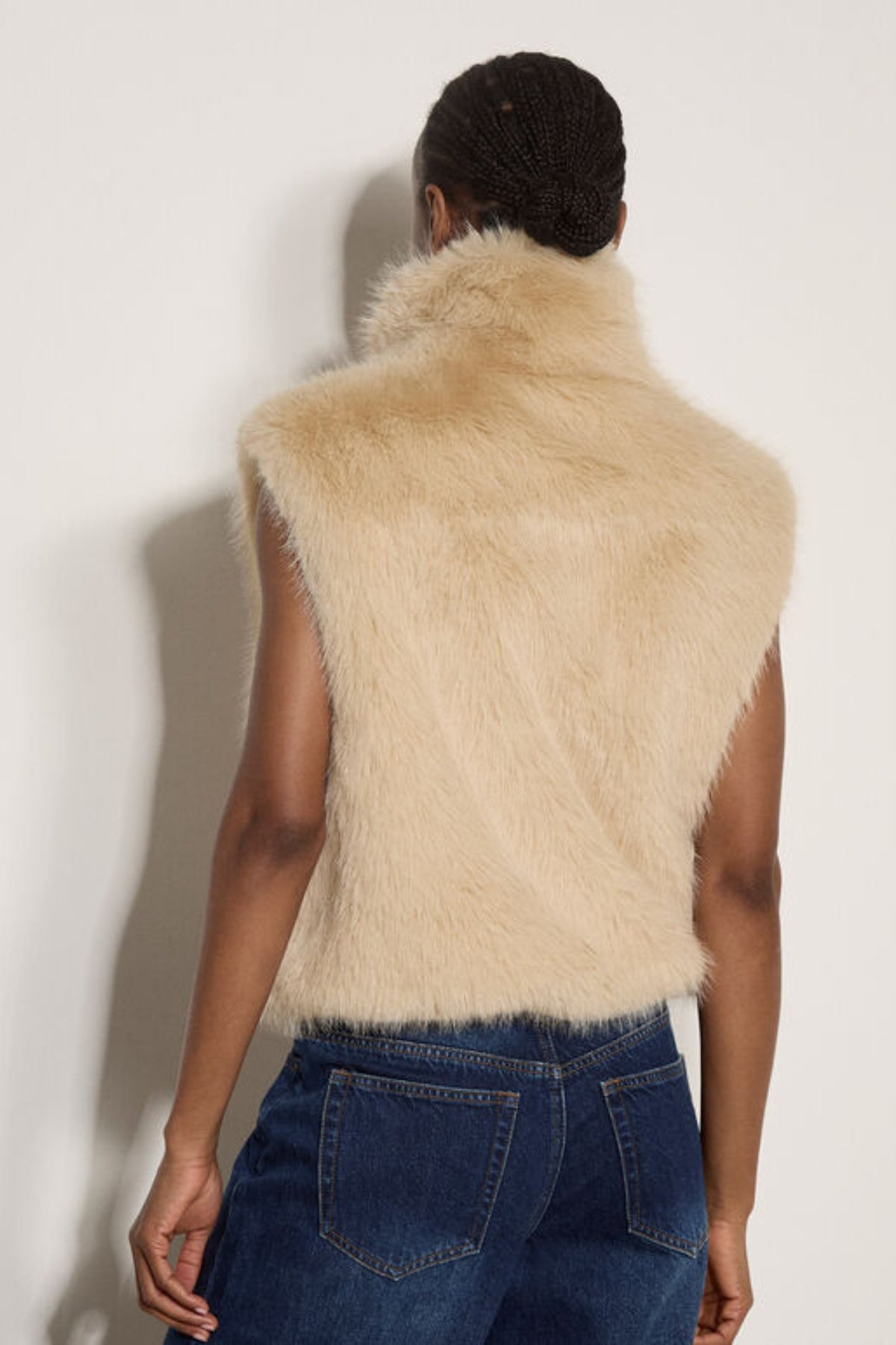 High Collar Fur Vest