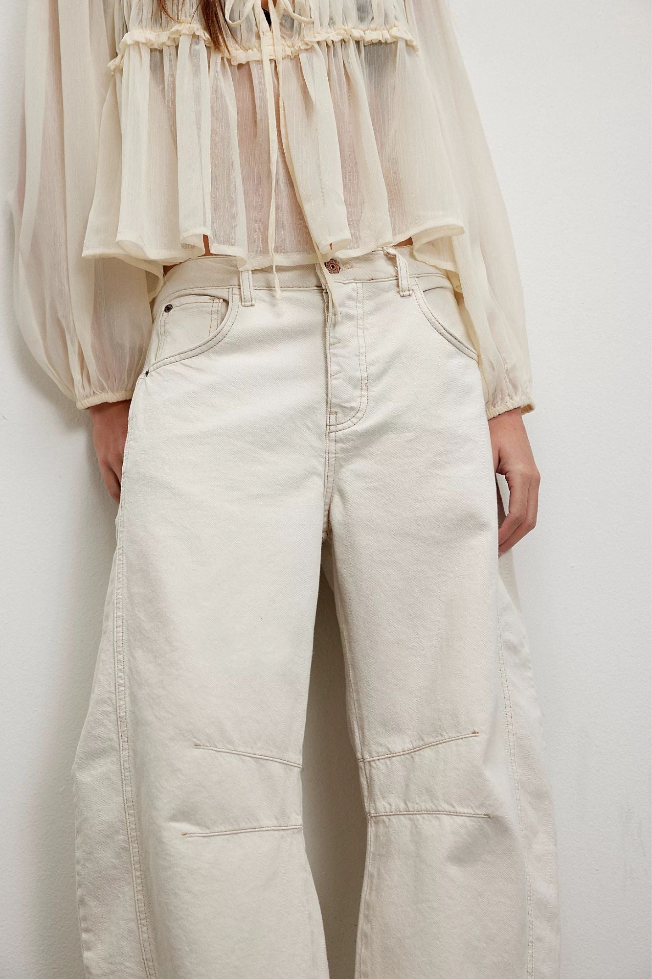 Good Luck Mid Rise Barrel Jean