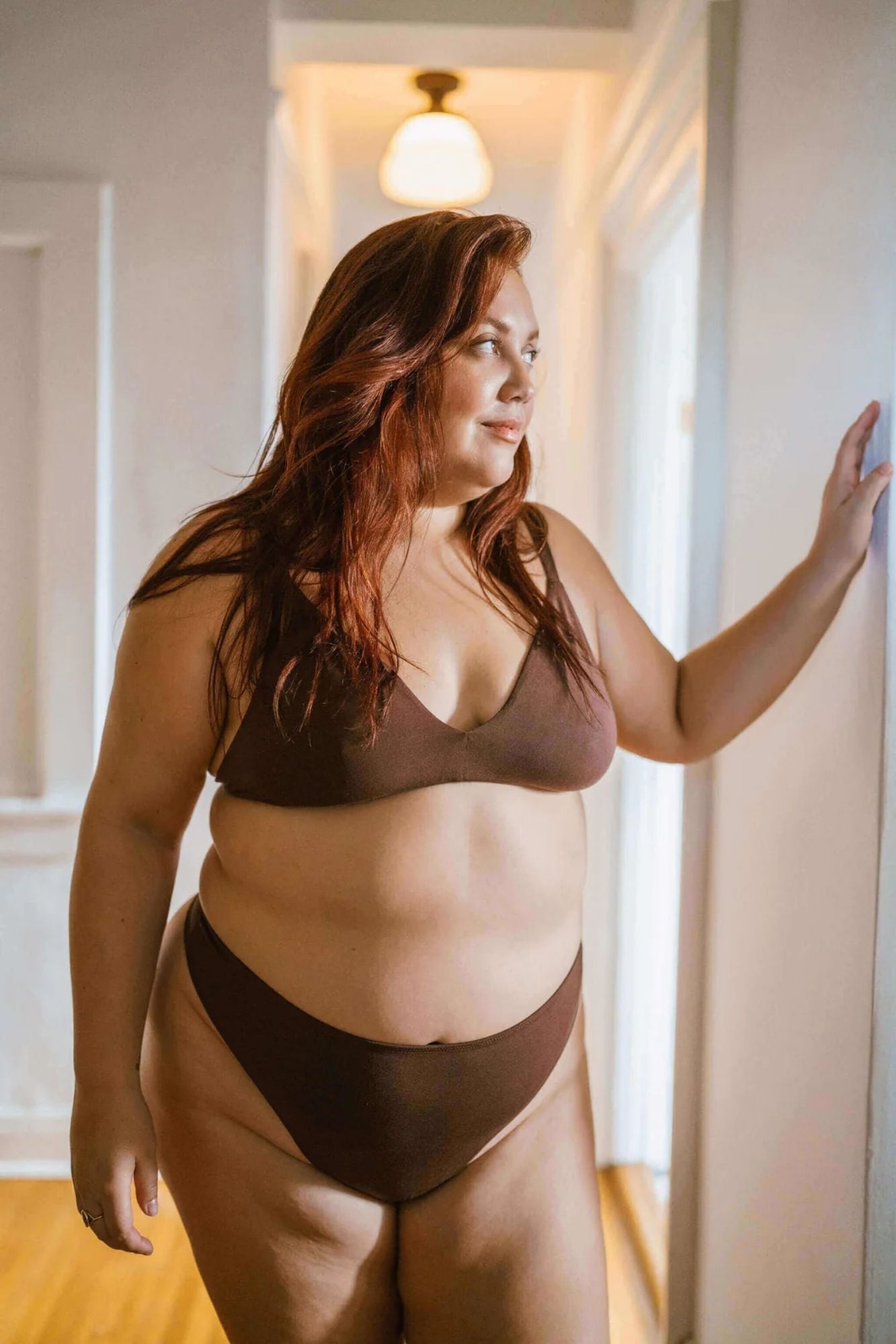 High Rise Thong Mineral Undies | Brown