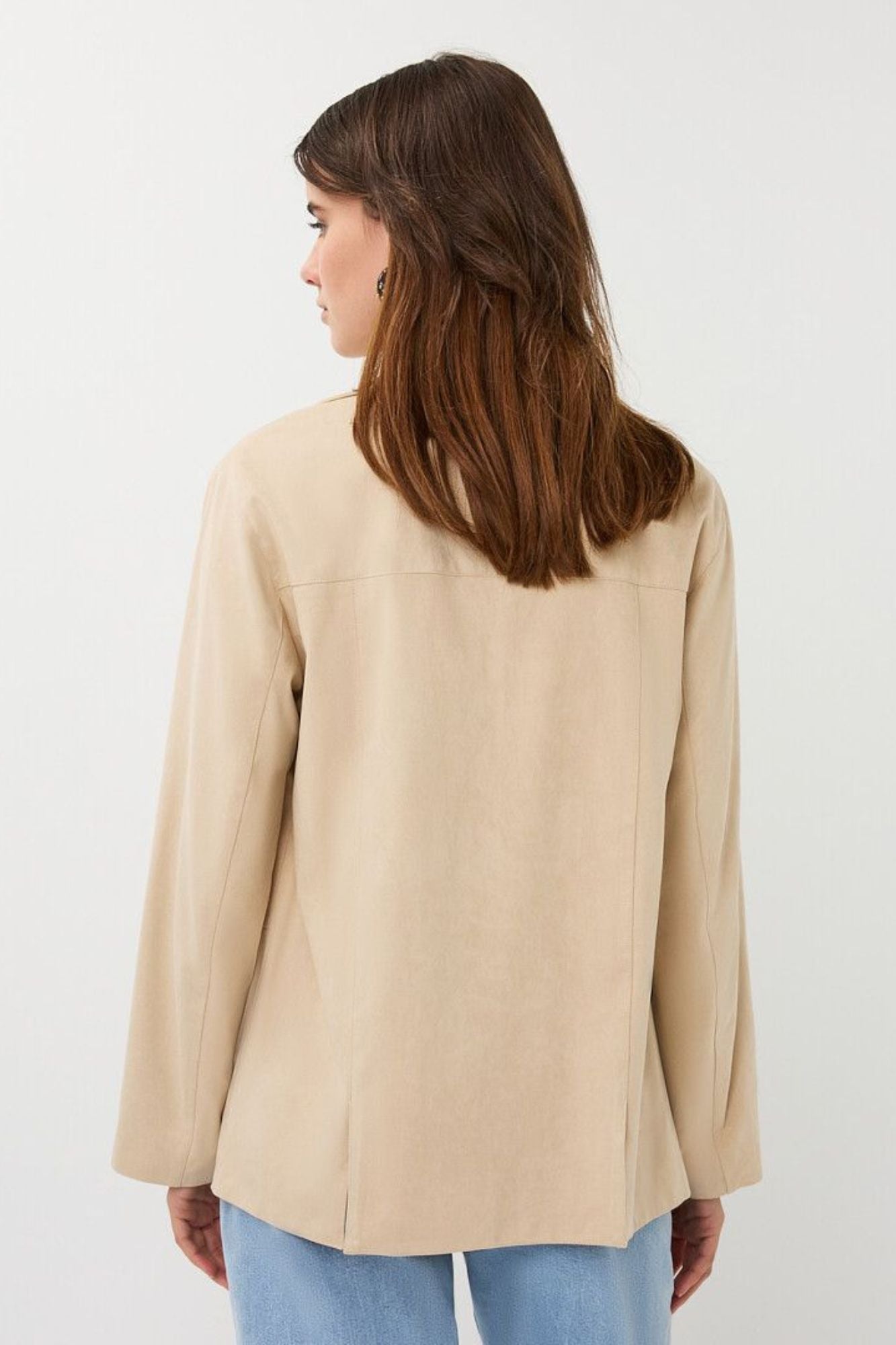 Sand Suedine Blazer