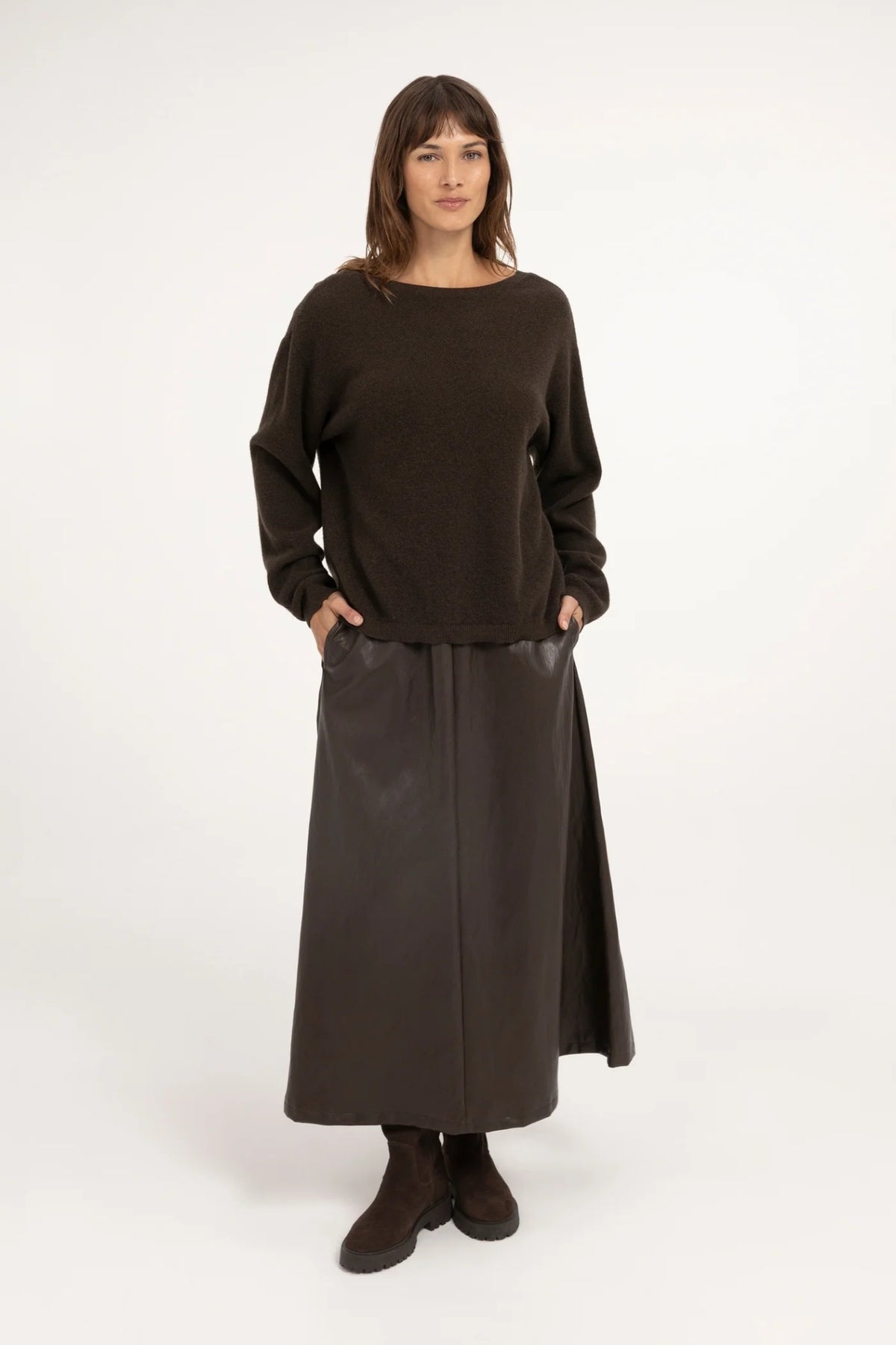 Celeste A-Line Midi Skirt