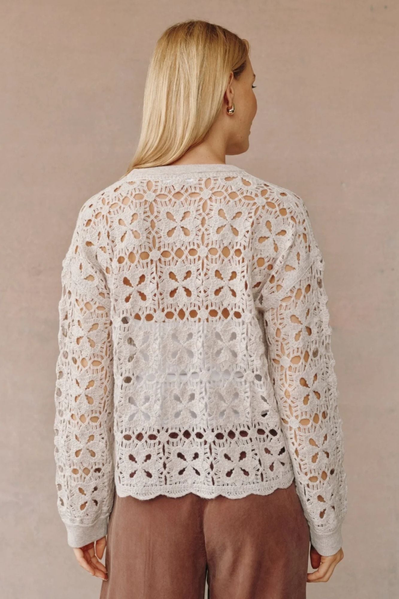 Crochet Crewneck Sweater