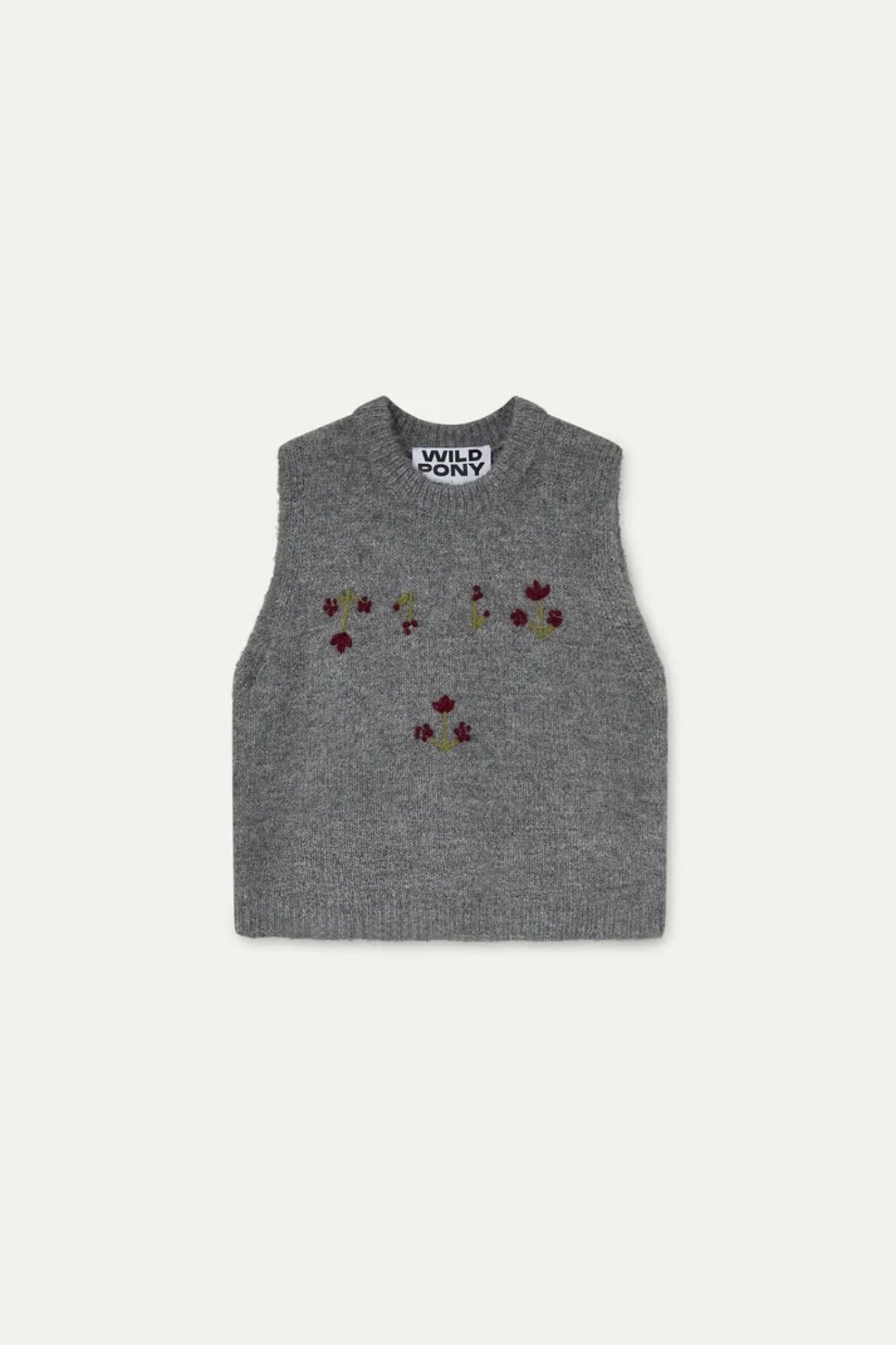 Red Flower Embroidery Vest