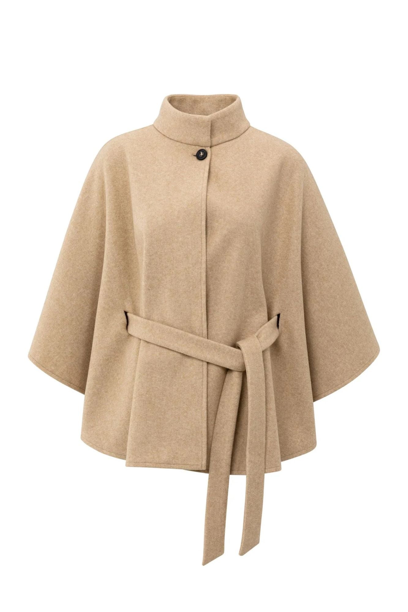 Woven Poncho With Collar