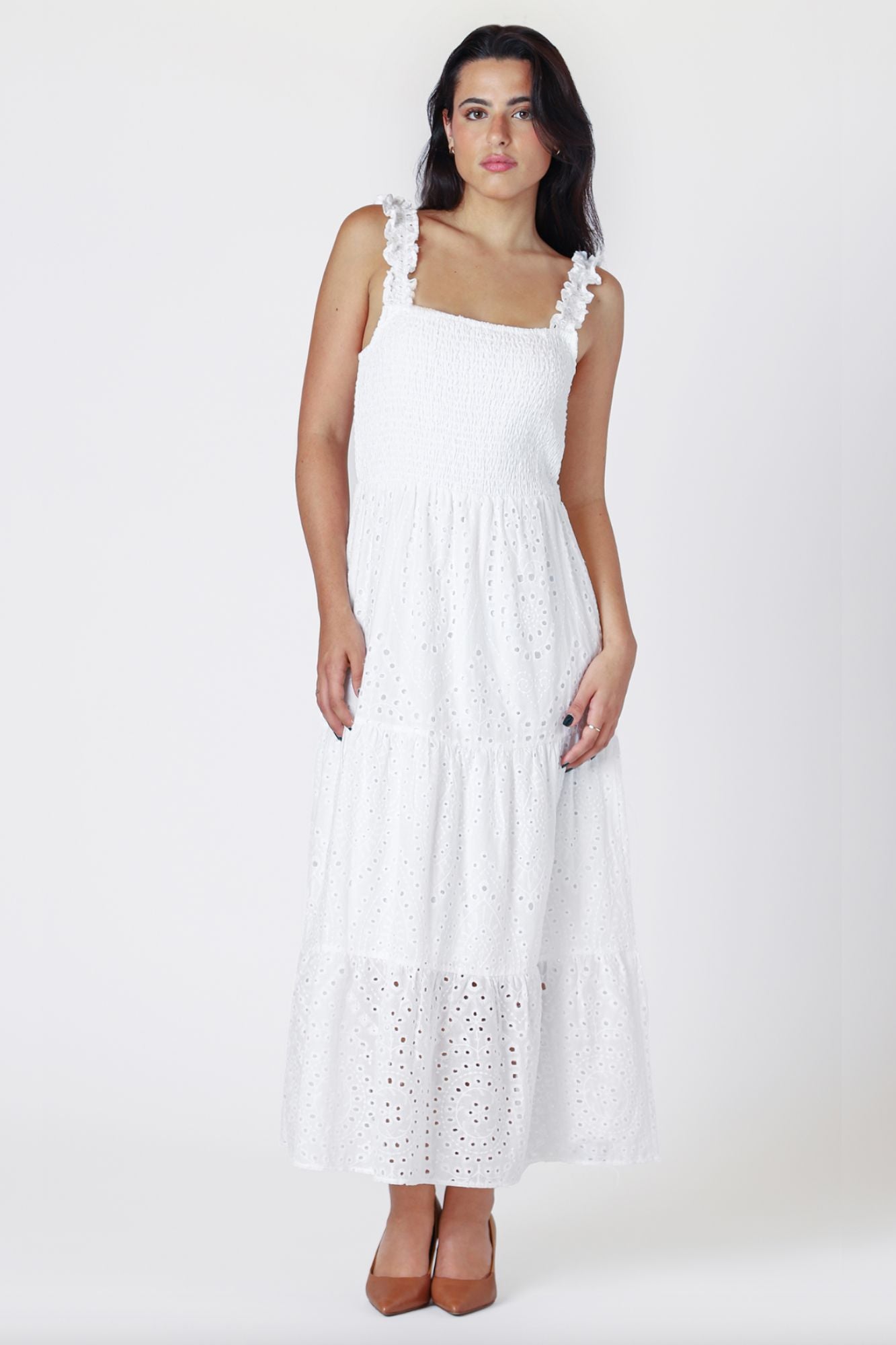 Zoe Eyelet Maxi Dress