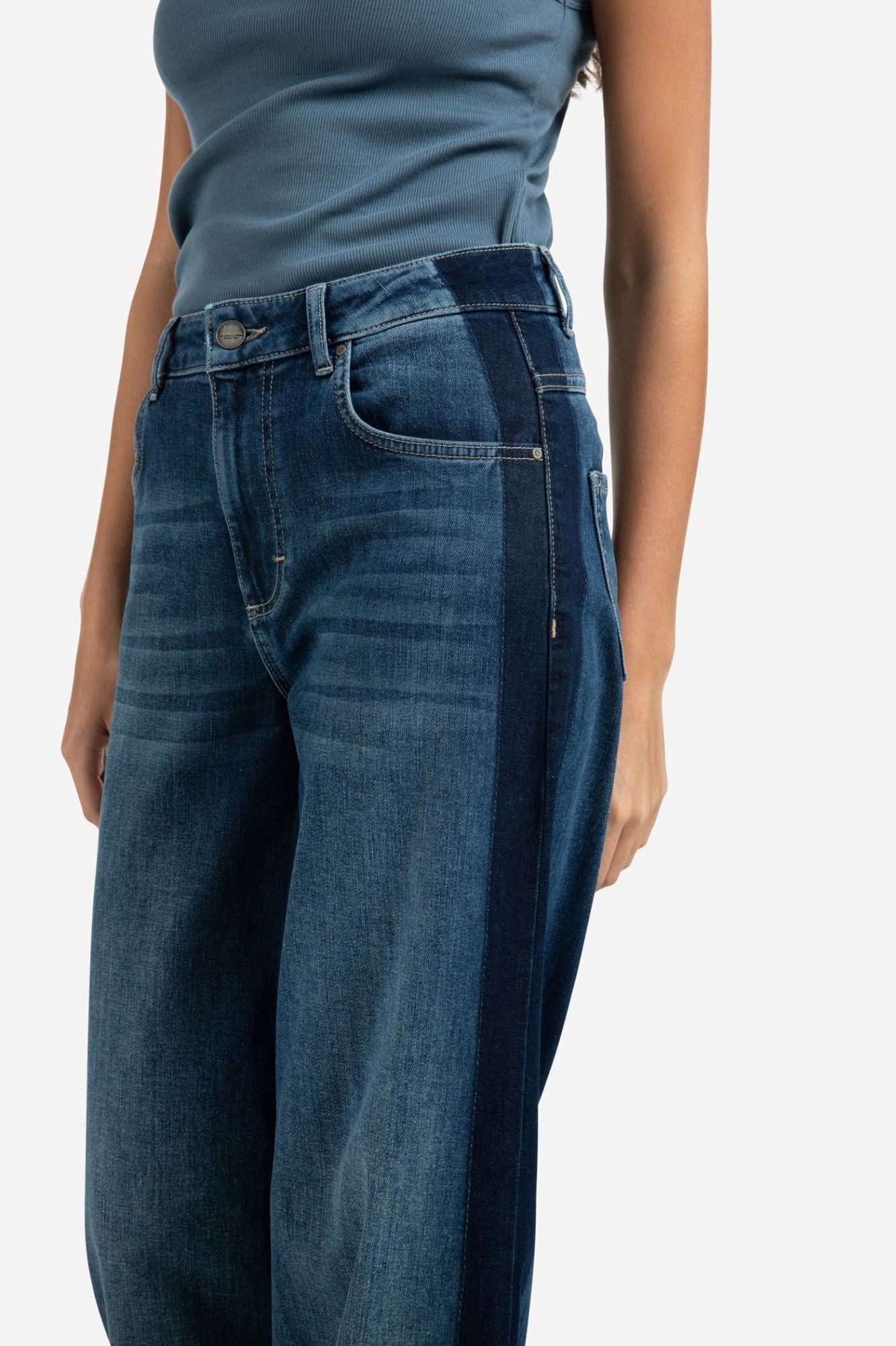 High Waisted Denim With Tape