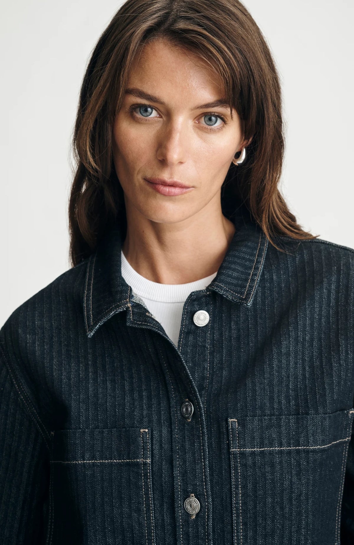 Norina Cropped Denim Overshirt