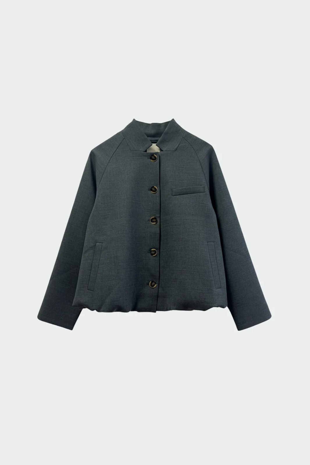 Jacket with Elastic Hem
