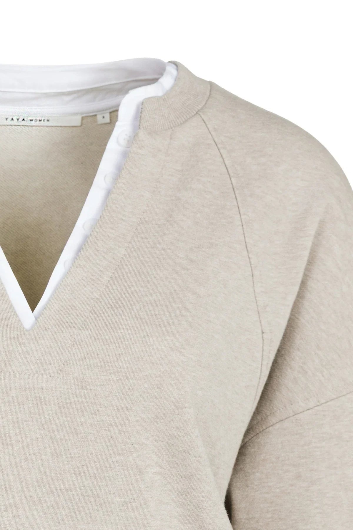 V-Neck Sweatshirt With Collar
