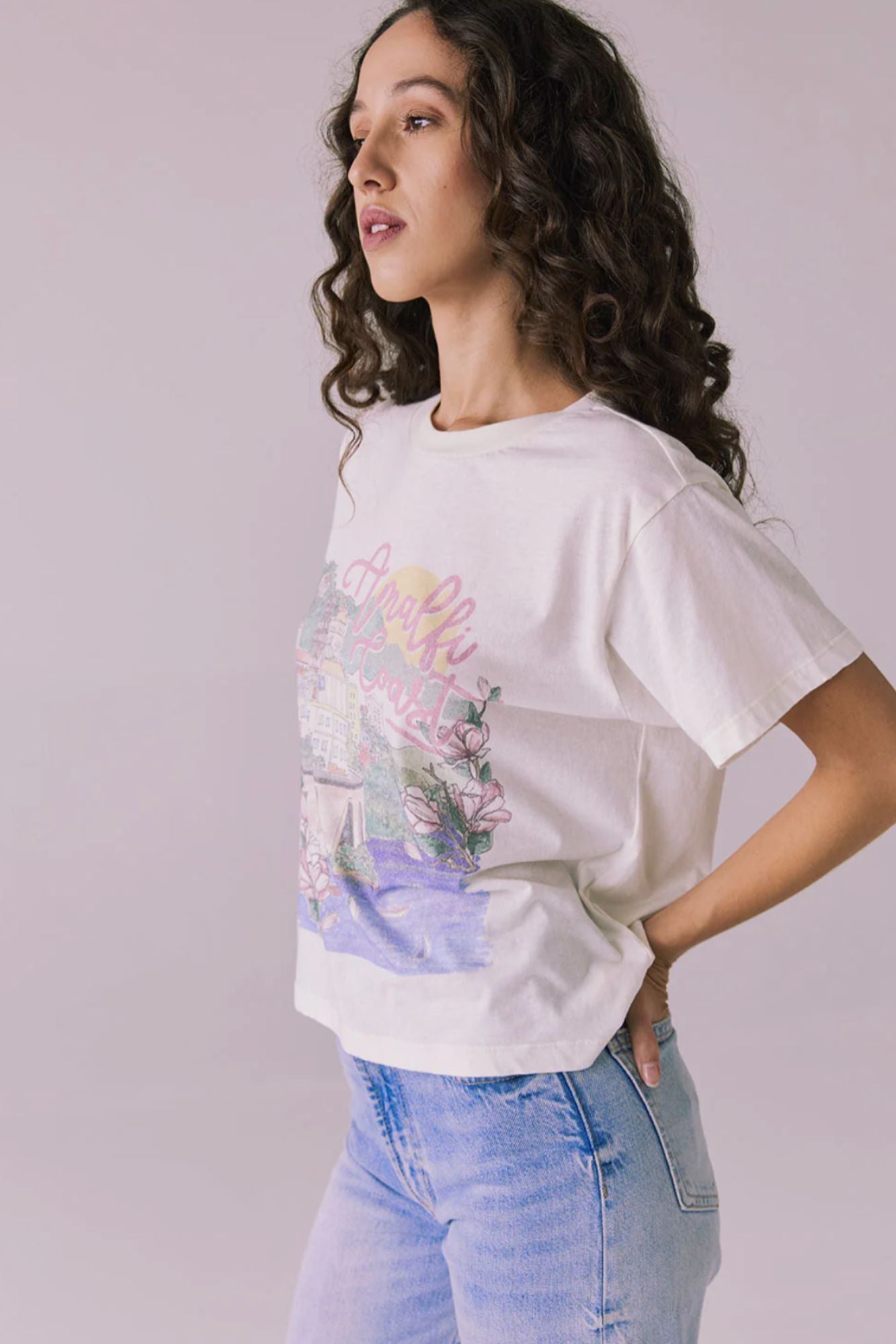 Amalfi Coast Floral Tee