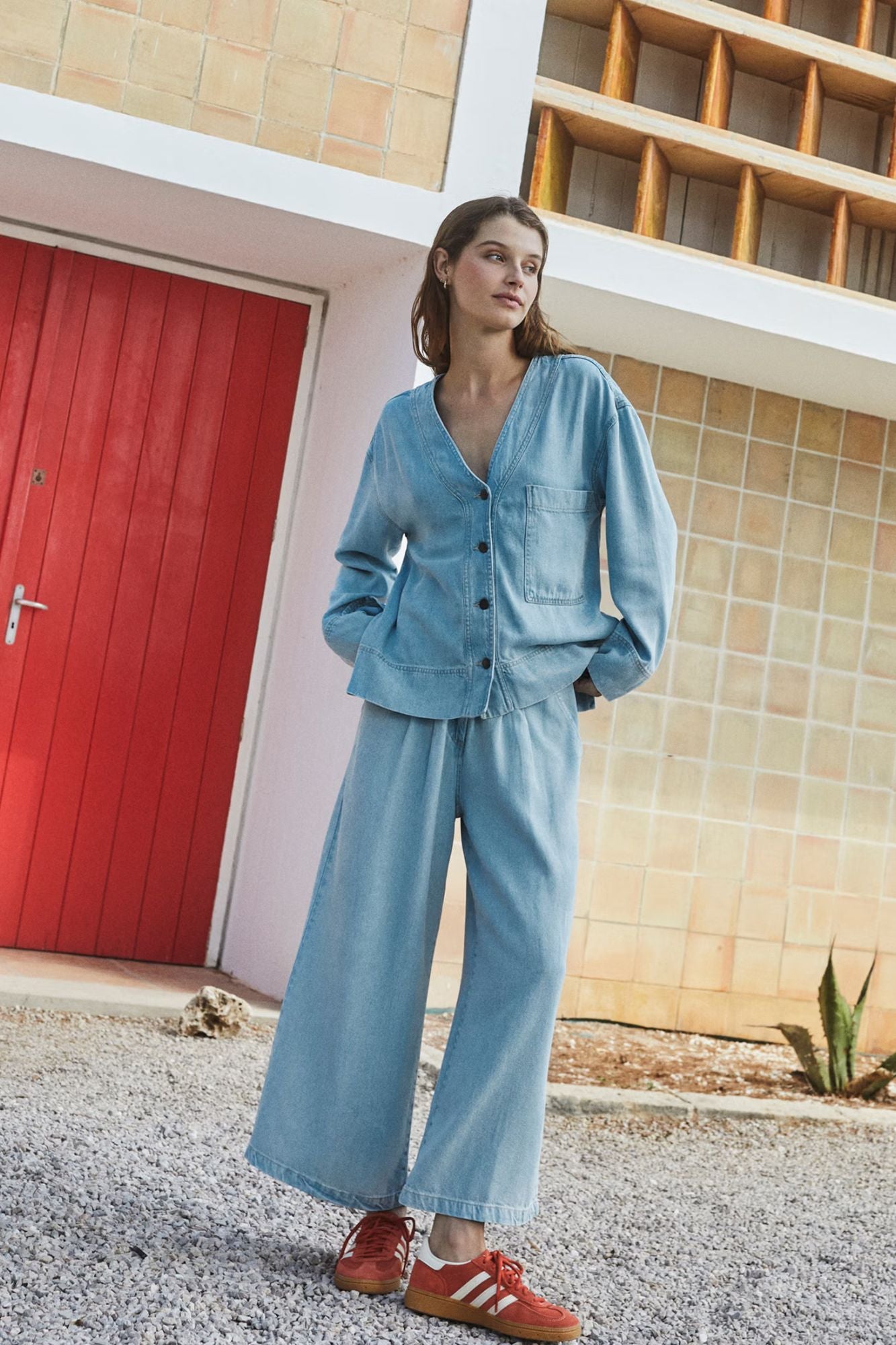 Denim - Effect Overshirt