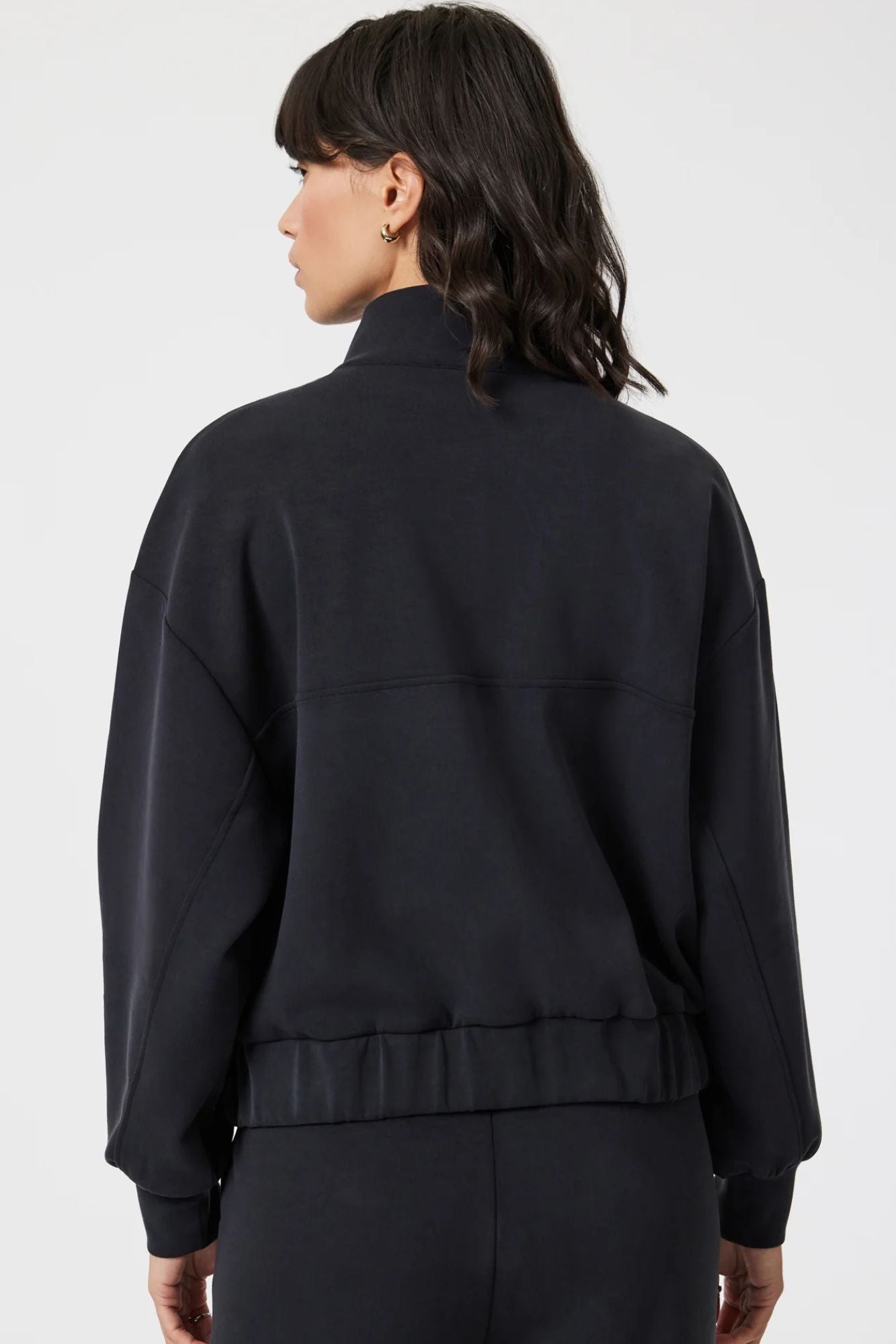 Sporty Luxe Tencel Full Zip Sweatshirt