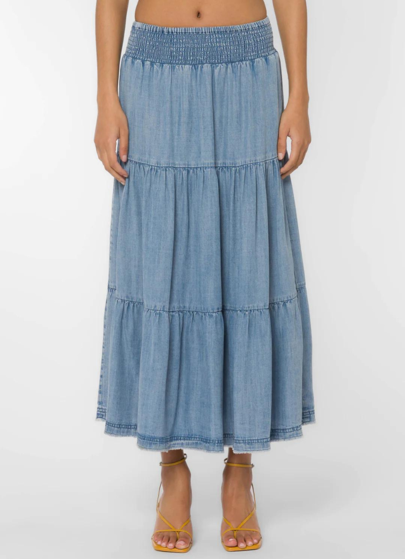 Jupe en jean bleu Irene