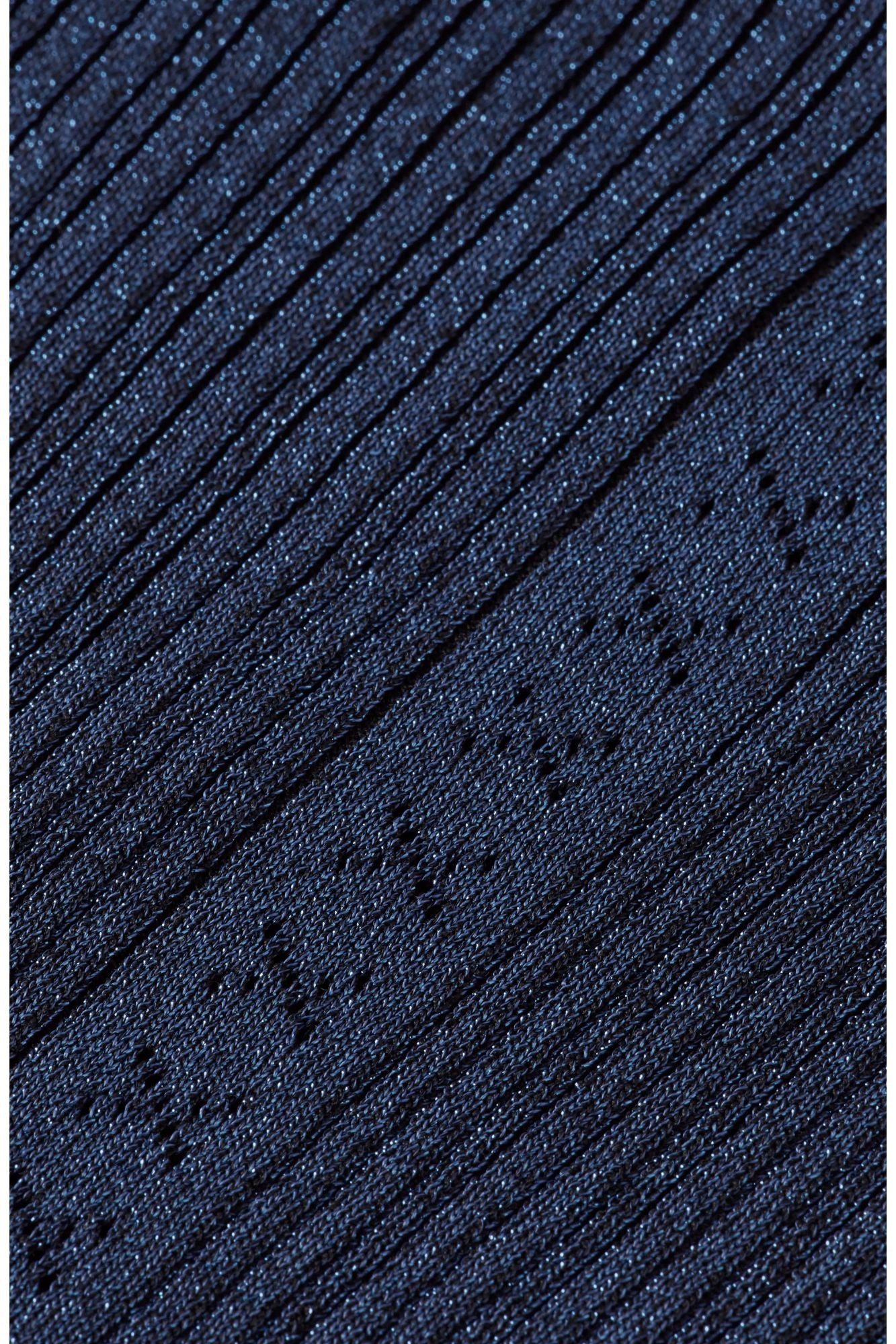 Metallic Skinny Rib Fitted Cardigan