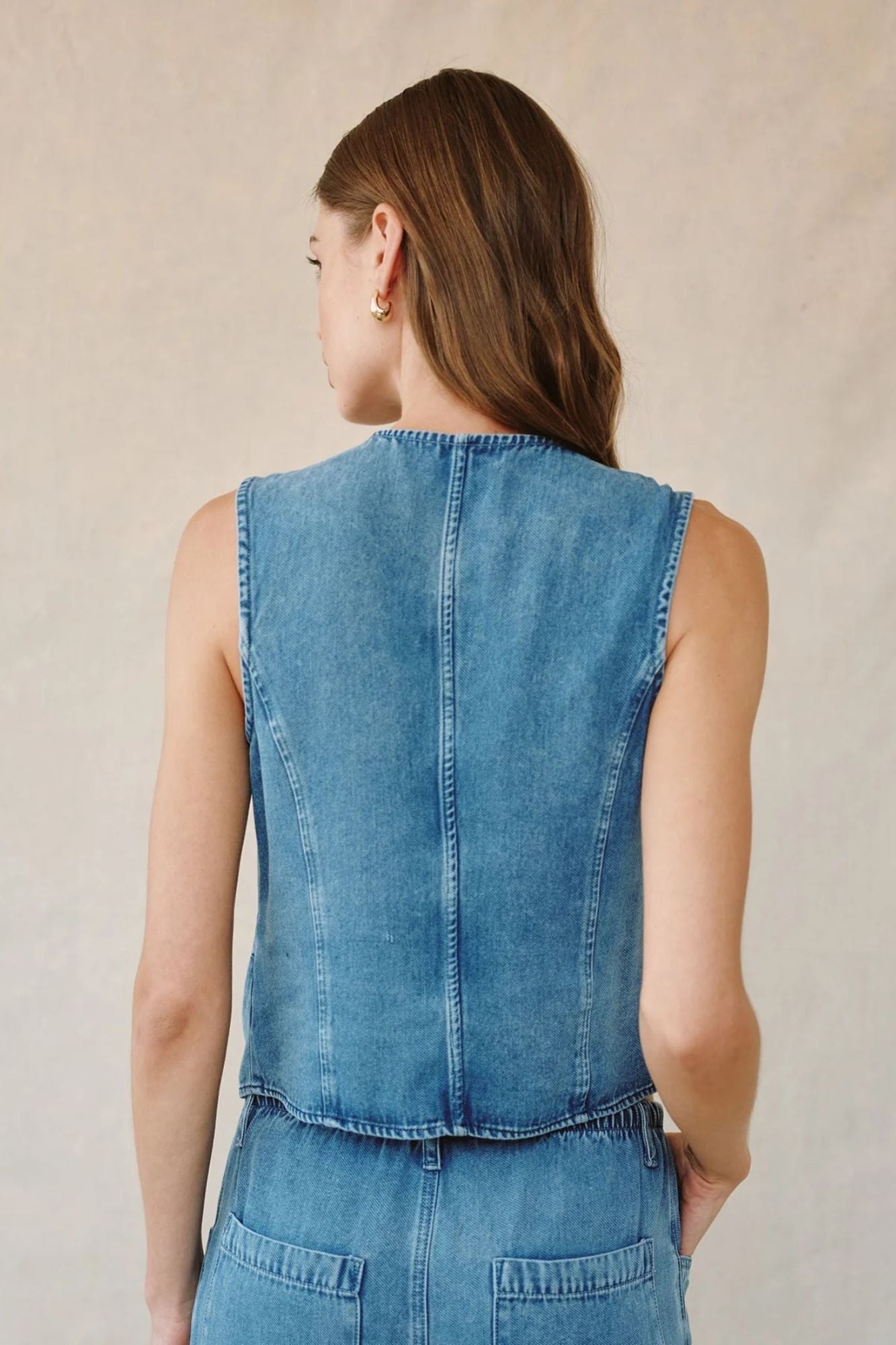 High Neck Fitted Vest