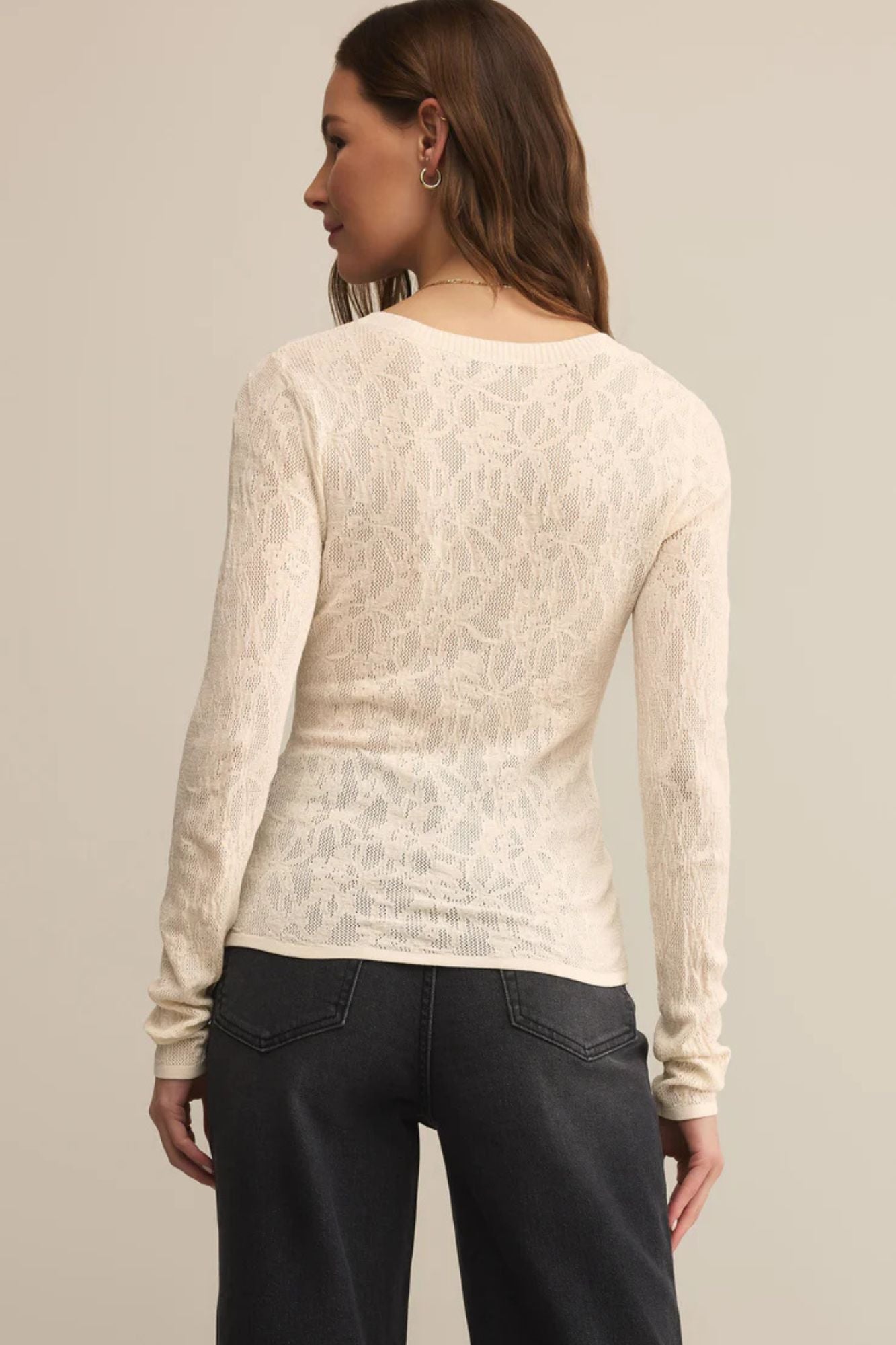 Tibi Scoop Mesh Sweater