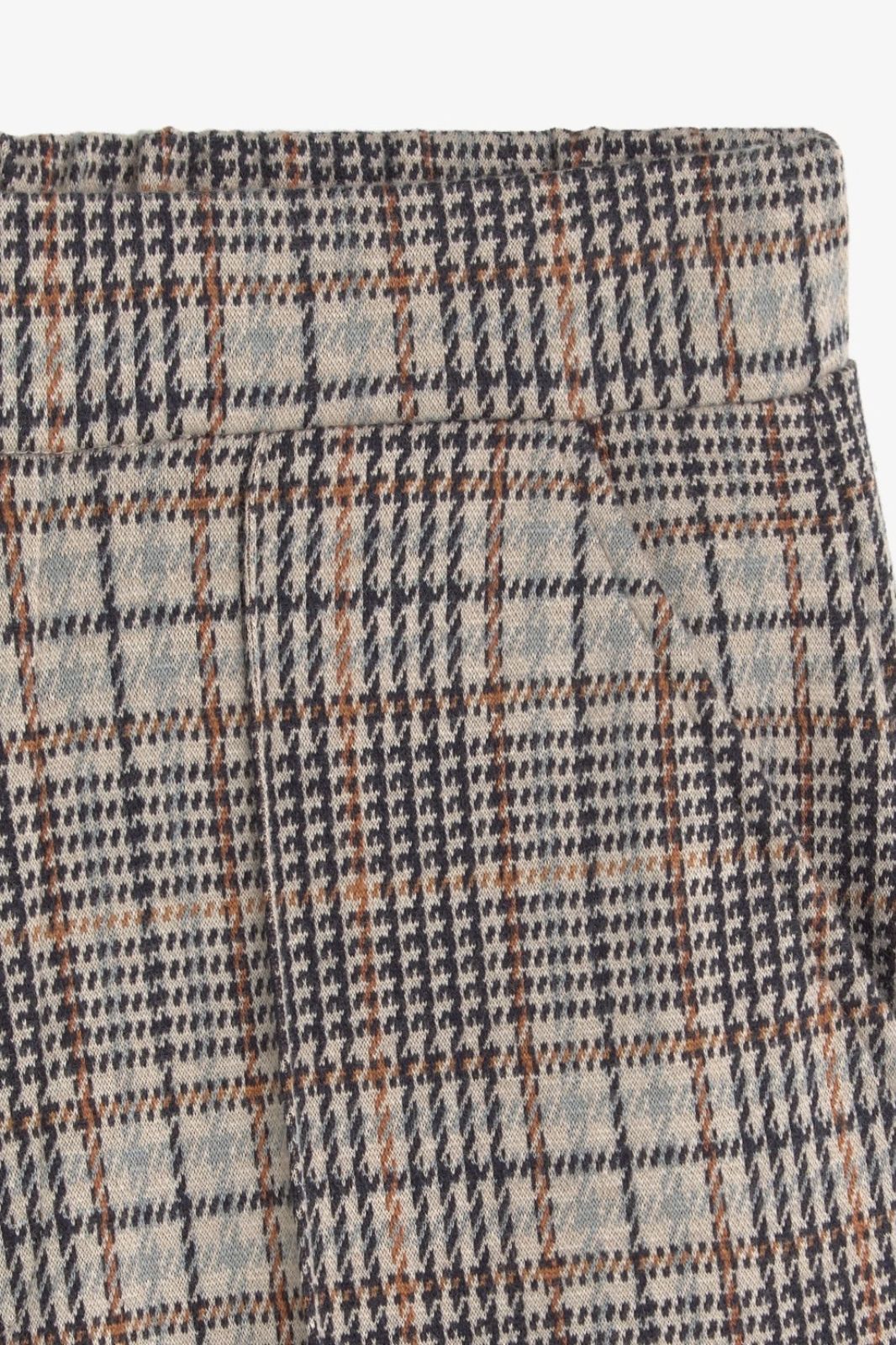 Wide Leg Check Trousers