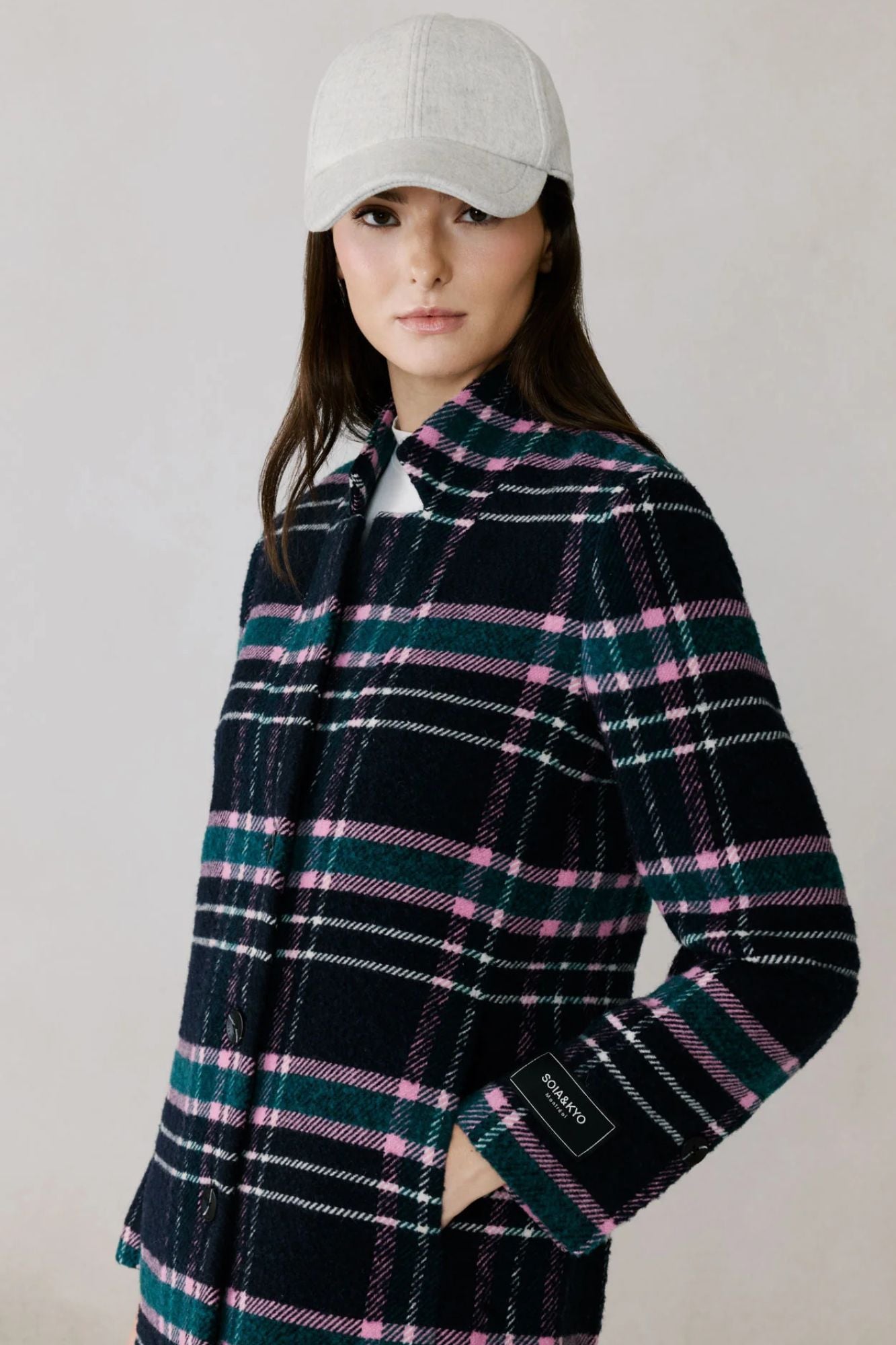 Diane Plaid Midi Coat