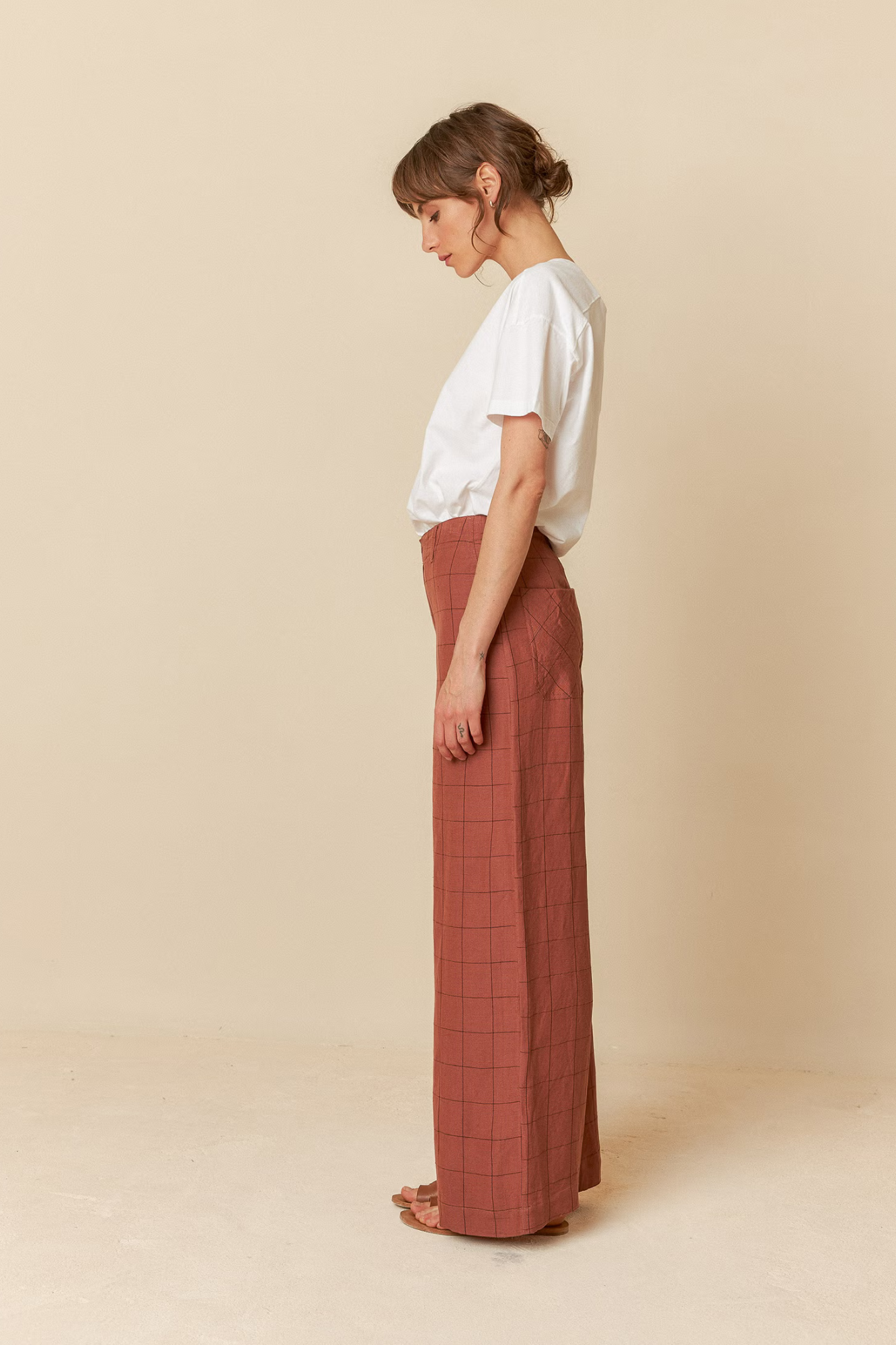 Windowpane Check Pants