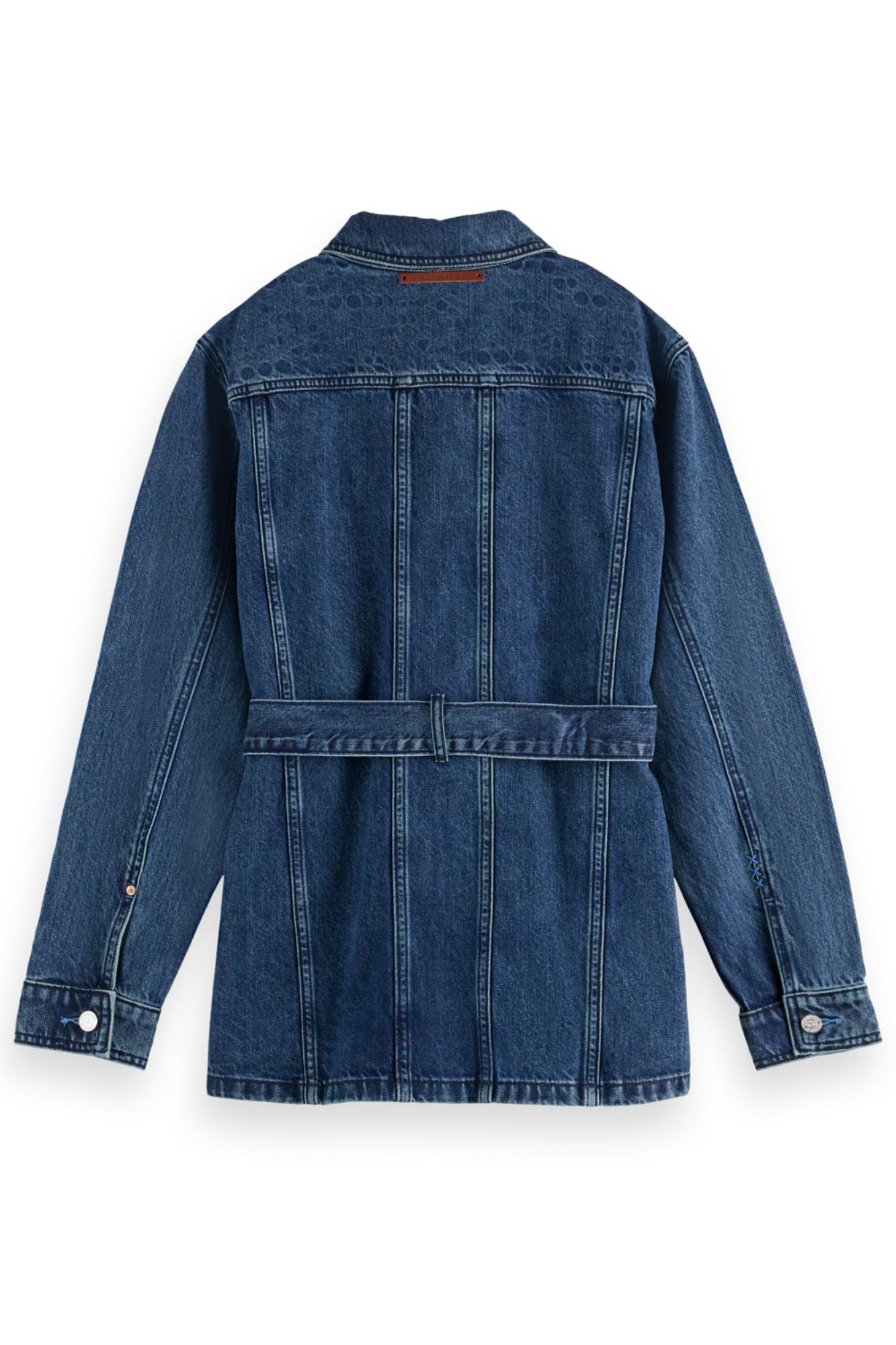 Worked Out Belted Denim Jacket