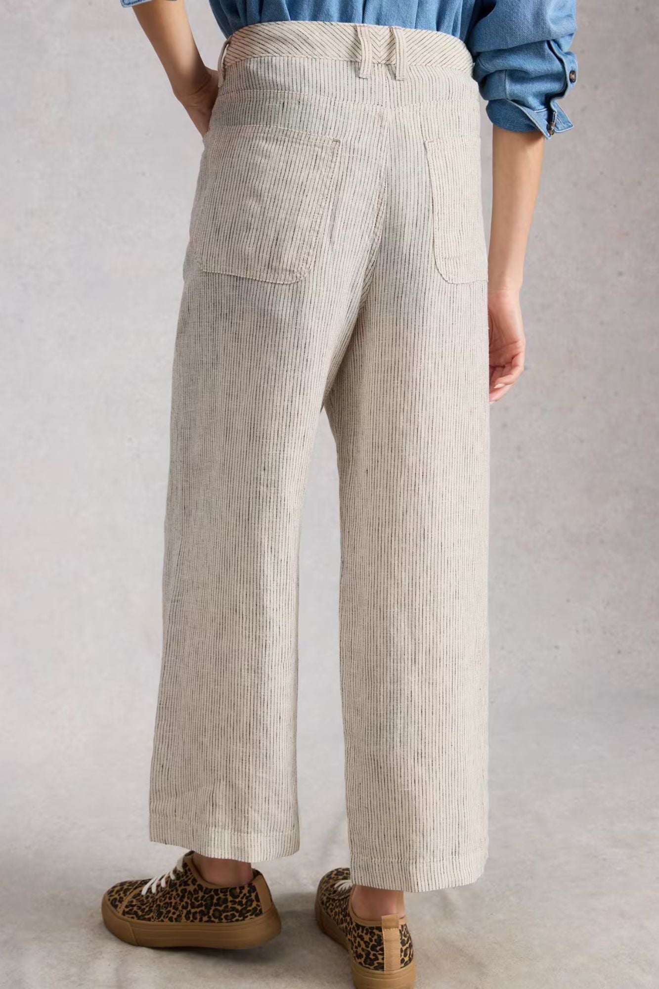 Tia Linen Wide Leg Crop