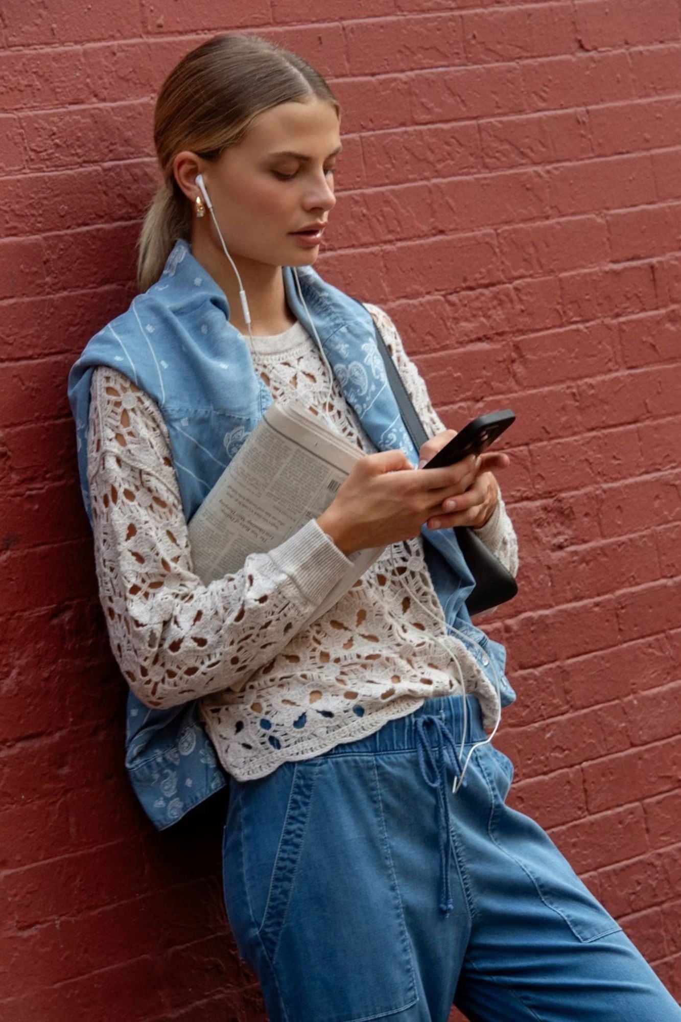 Crochet Crewneck Sweater