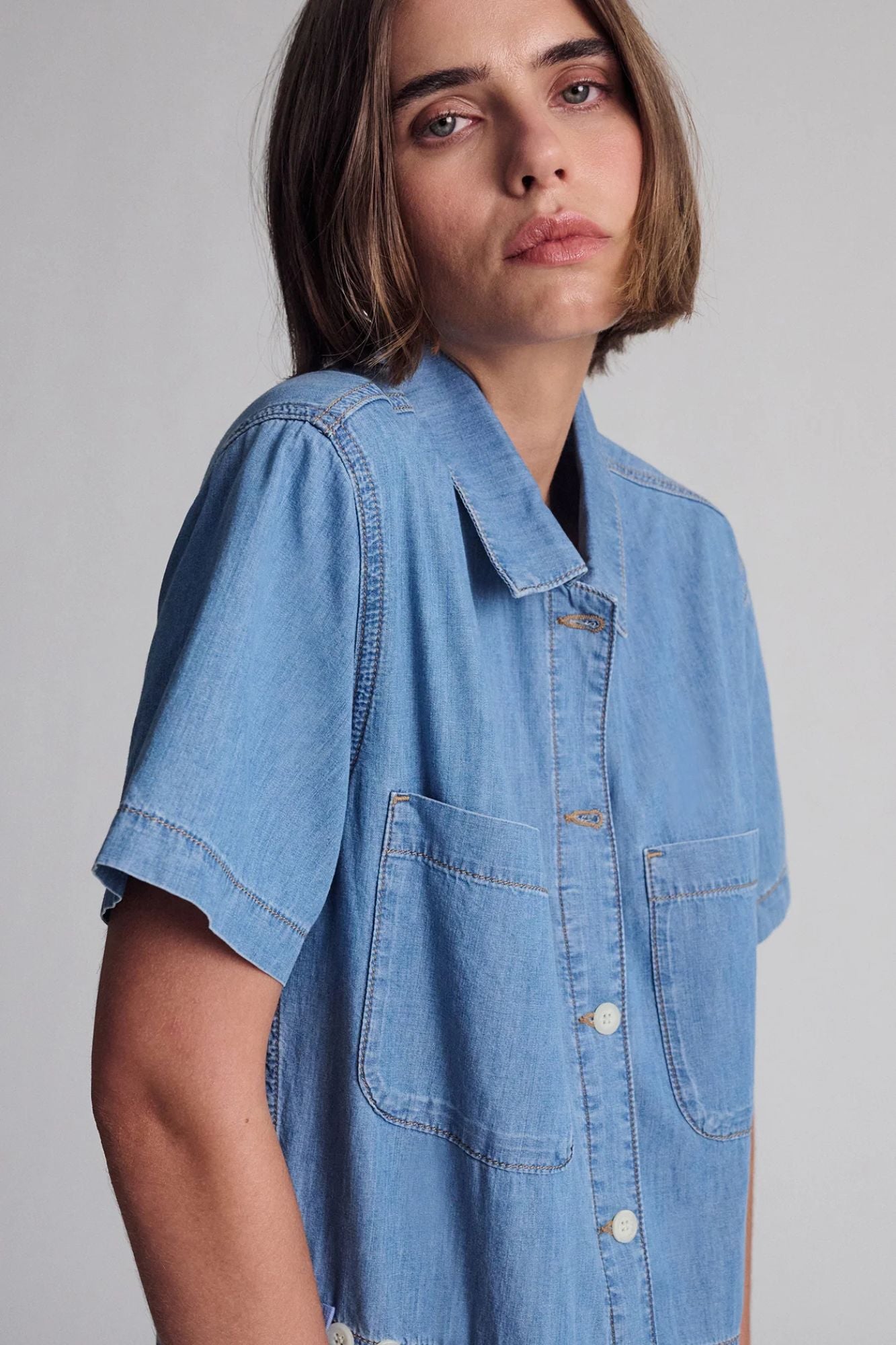 Noreen Denim Romper