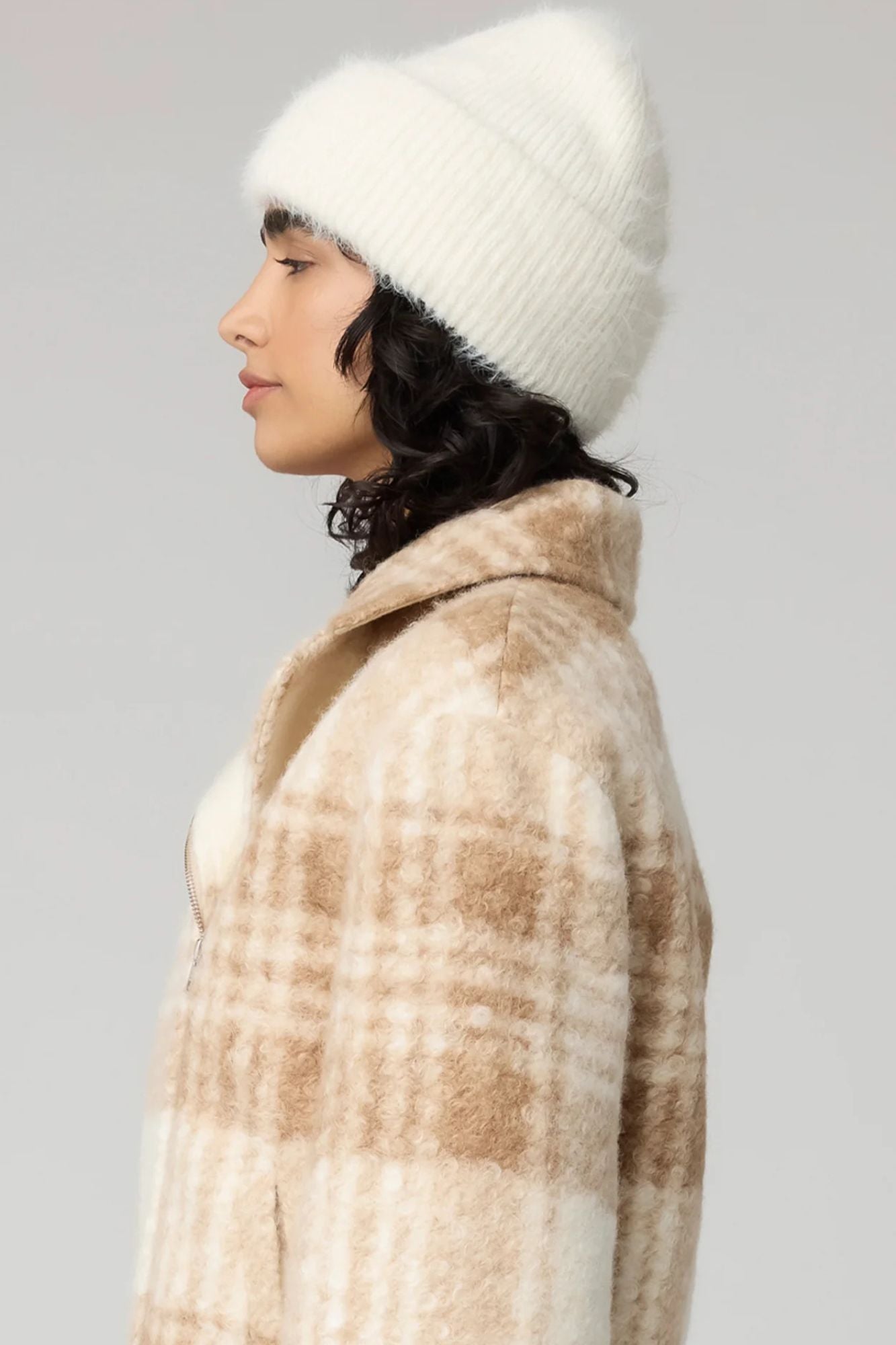 Jaya Fuzzy Rib-Knit Hat