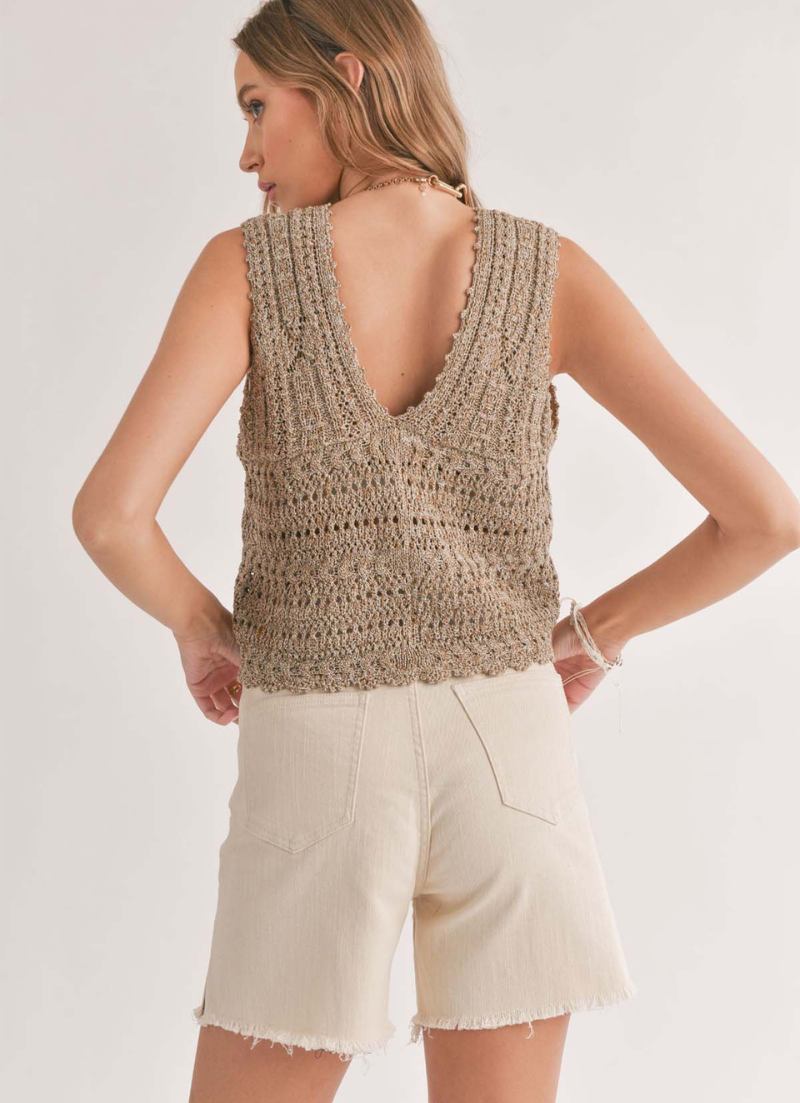 Jaz Pointelle Sweater Vest