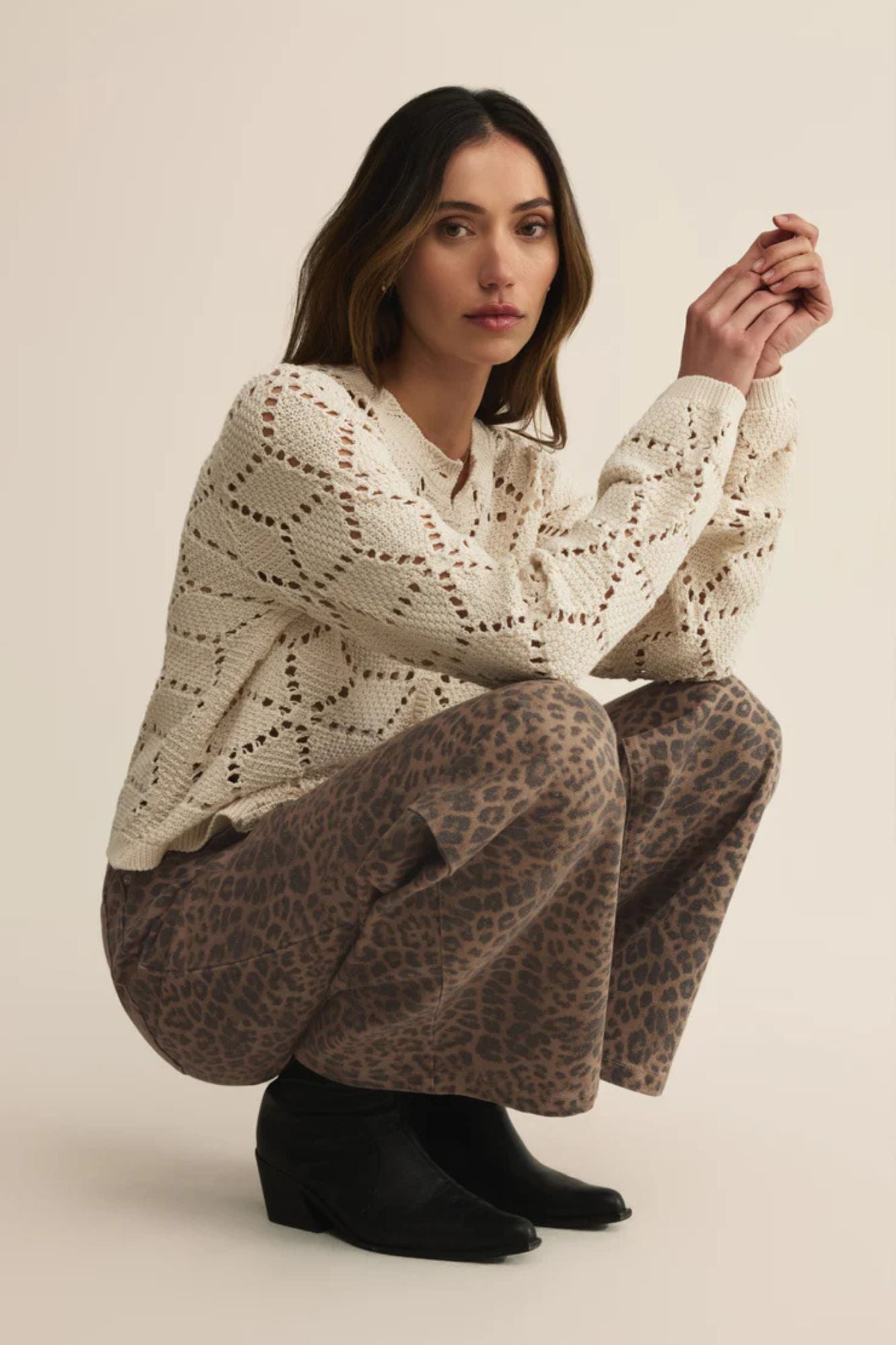 Marli Denim Leopard Pant