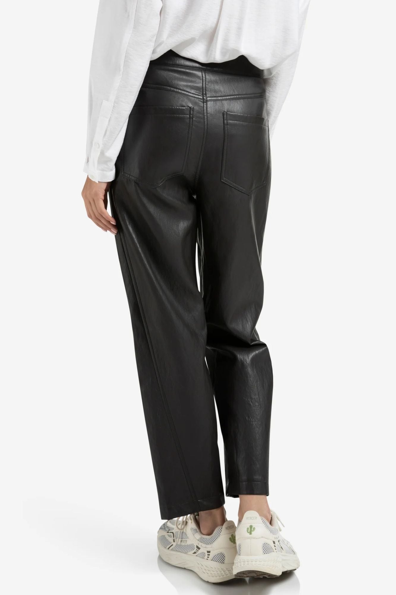 Faux Leather Carrot Fit Trouser