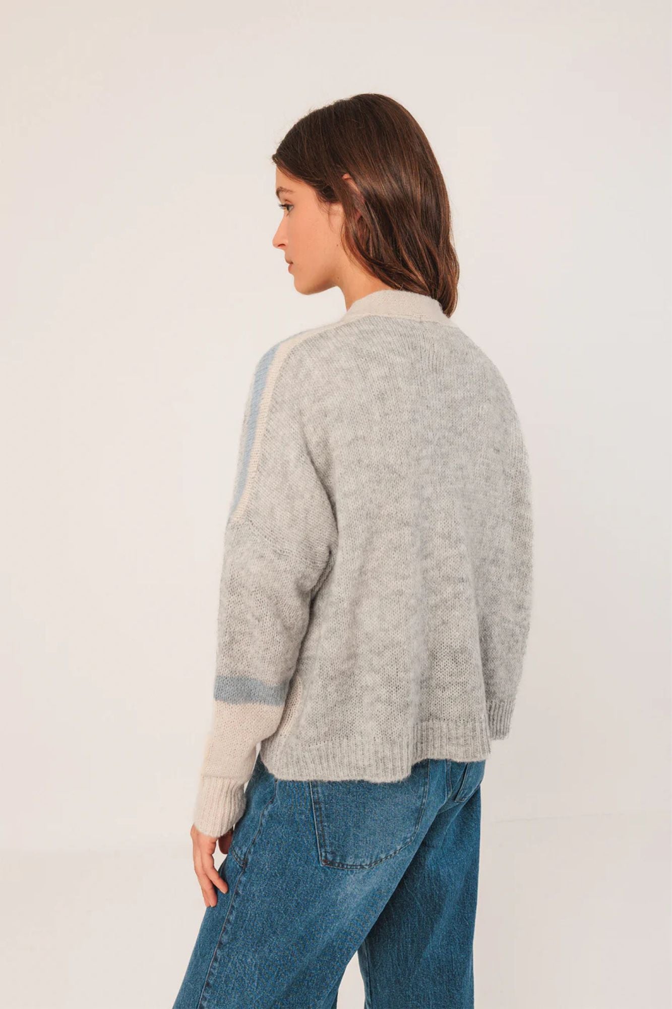 Intarsia Alpaca Cardigan