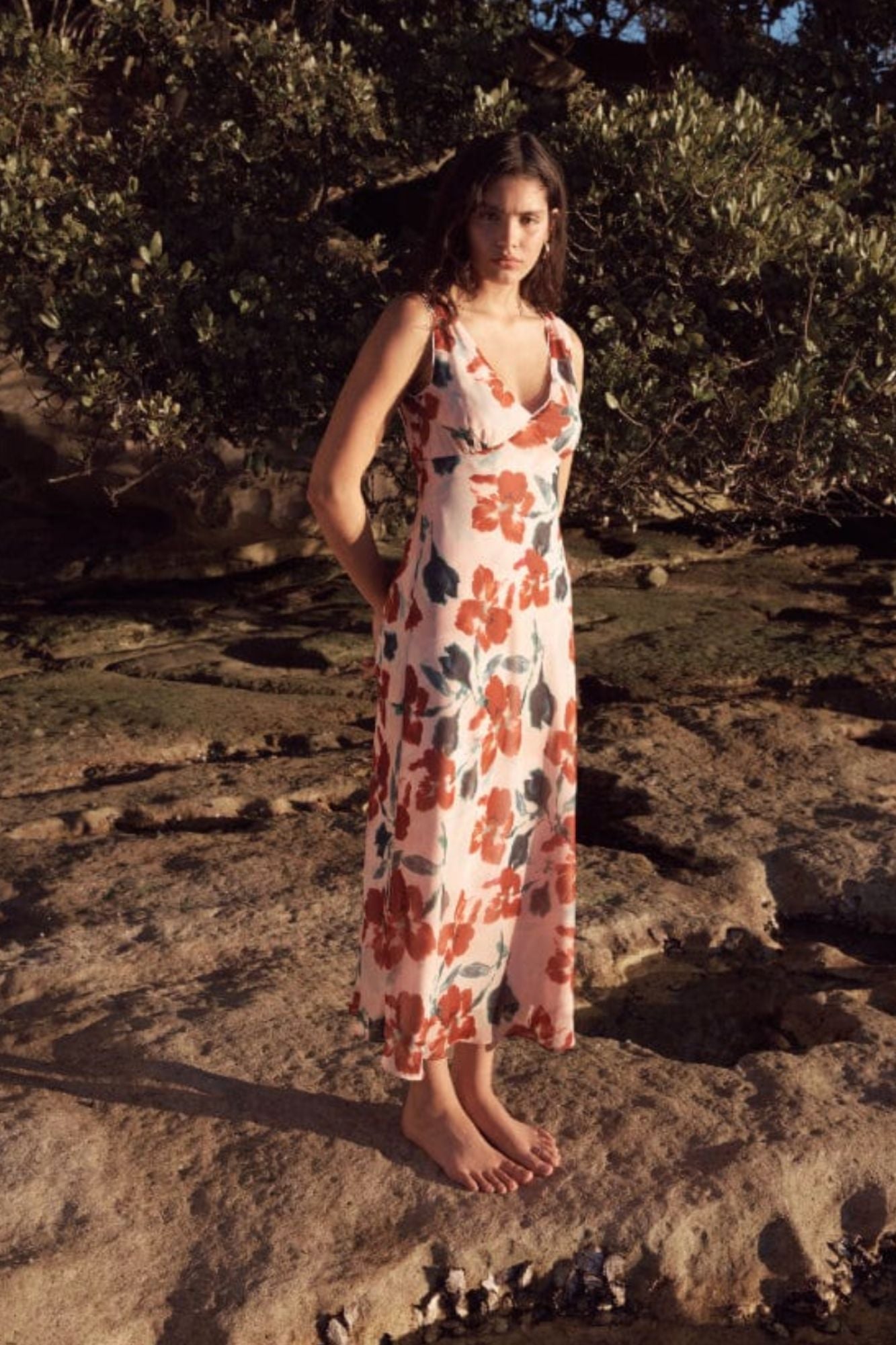 Arabella Bias Midi Dress