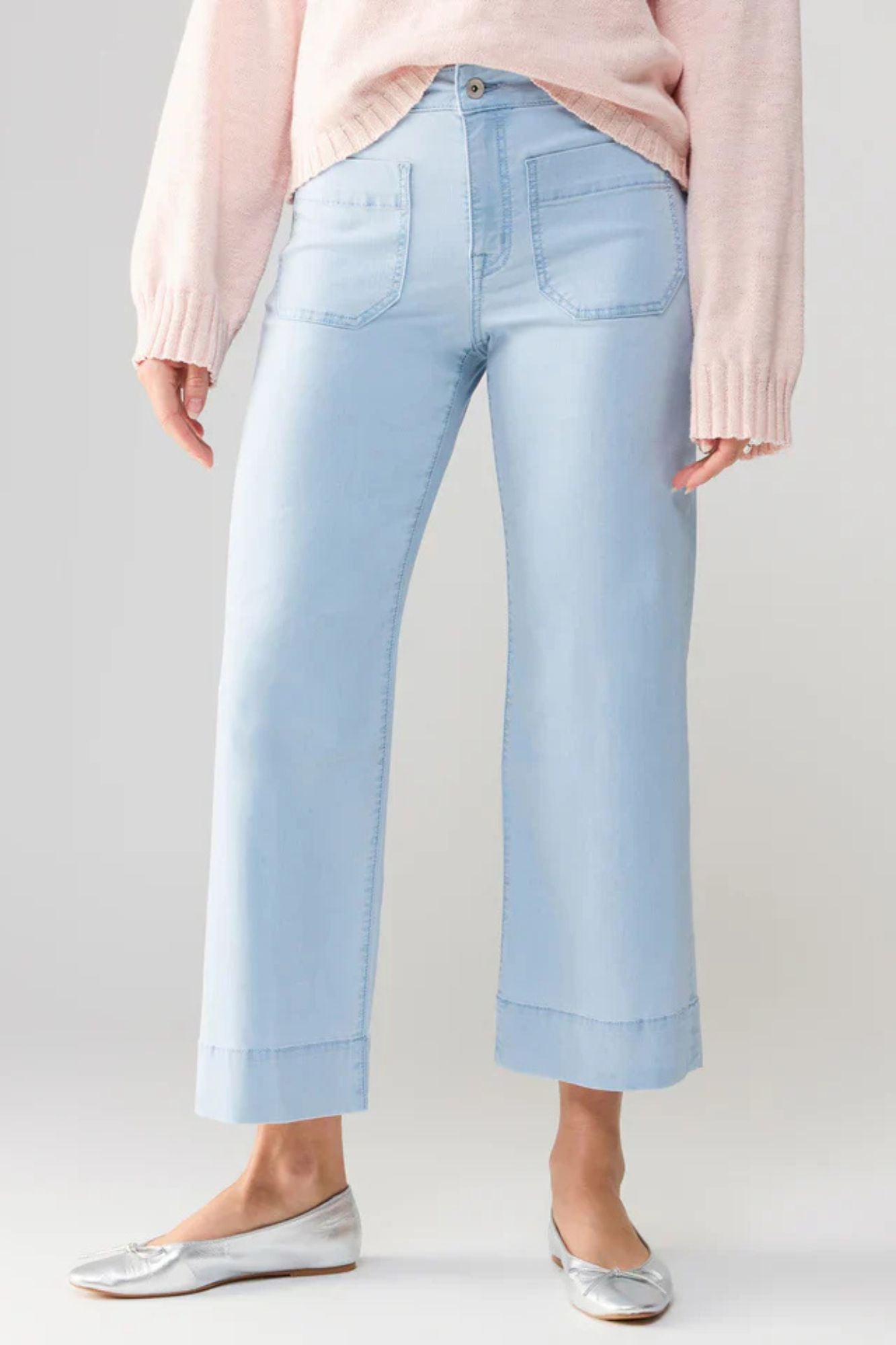 The Marine Crop Standard Rise Wide Leg