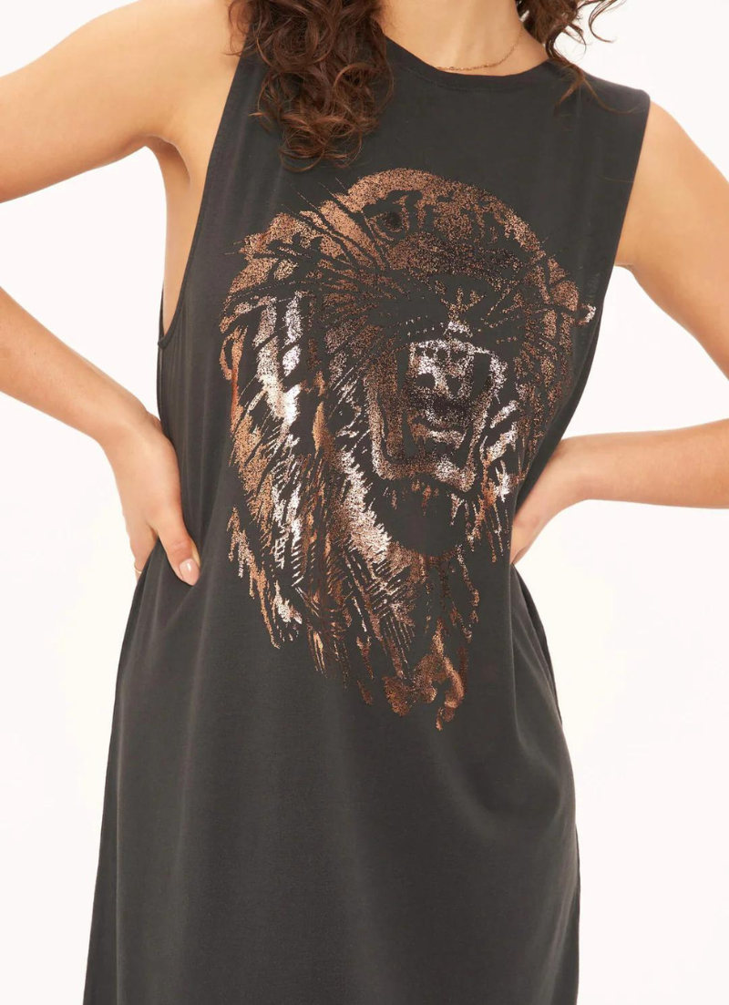 Robe débardeur visage de tigre