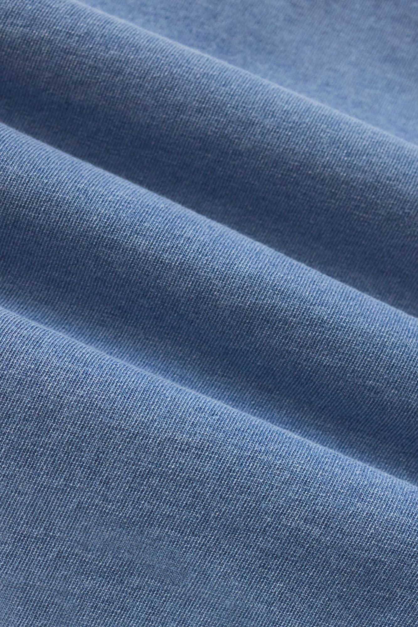 Reese Jersey Denim Button Up