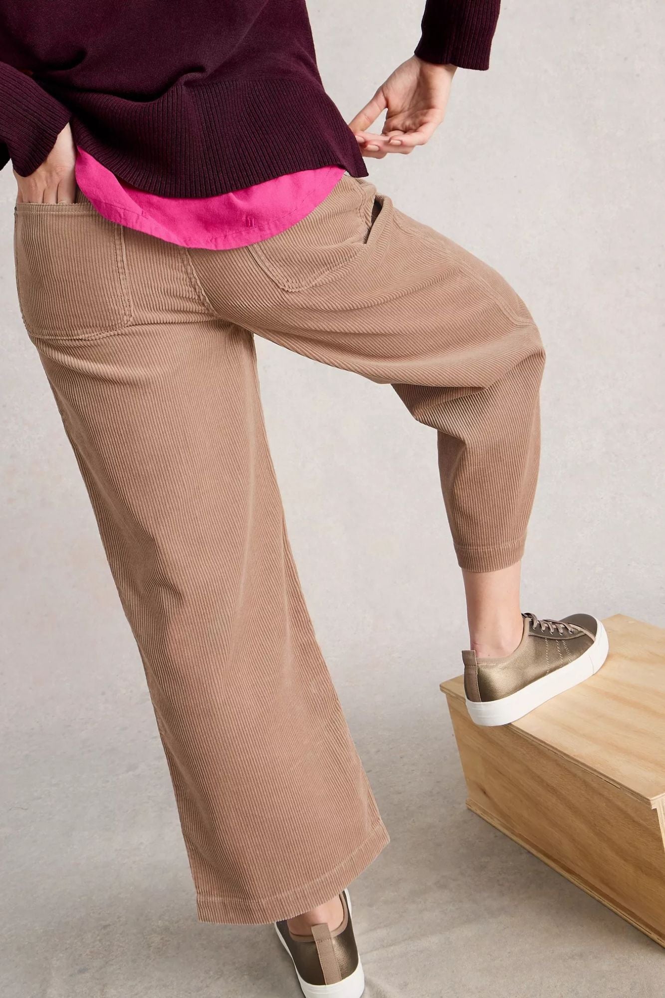 Tia Cord Wide Leg Crop