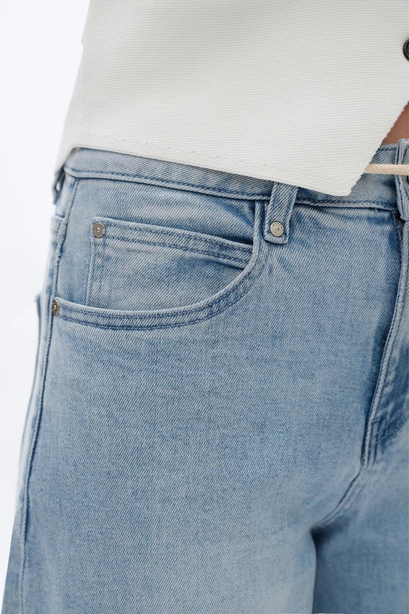 High Rise Drawstring Baggy Jeans