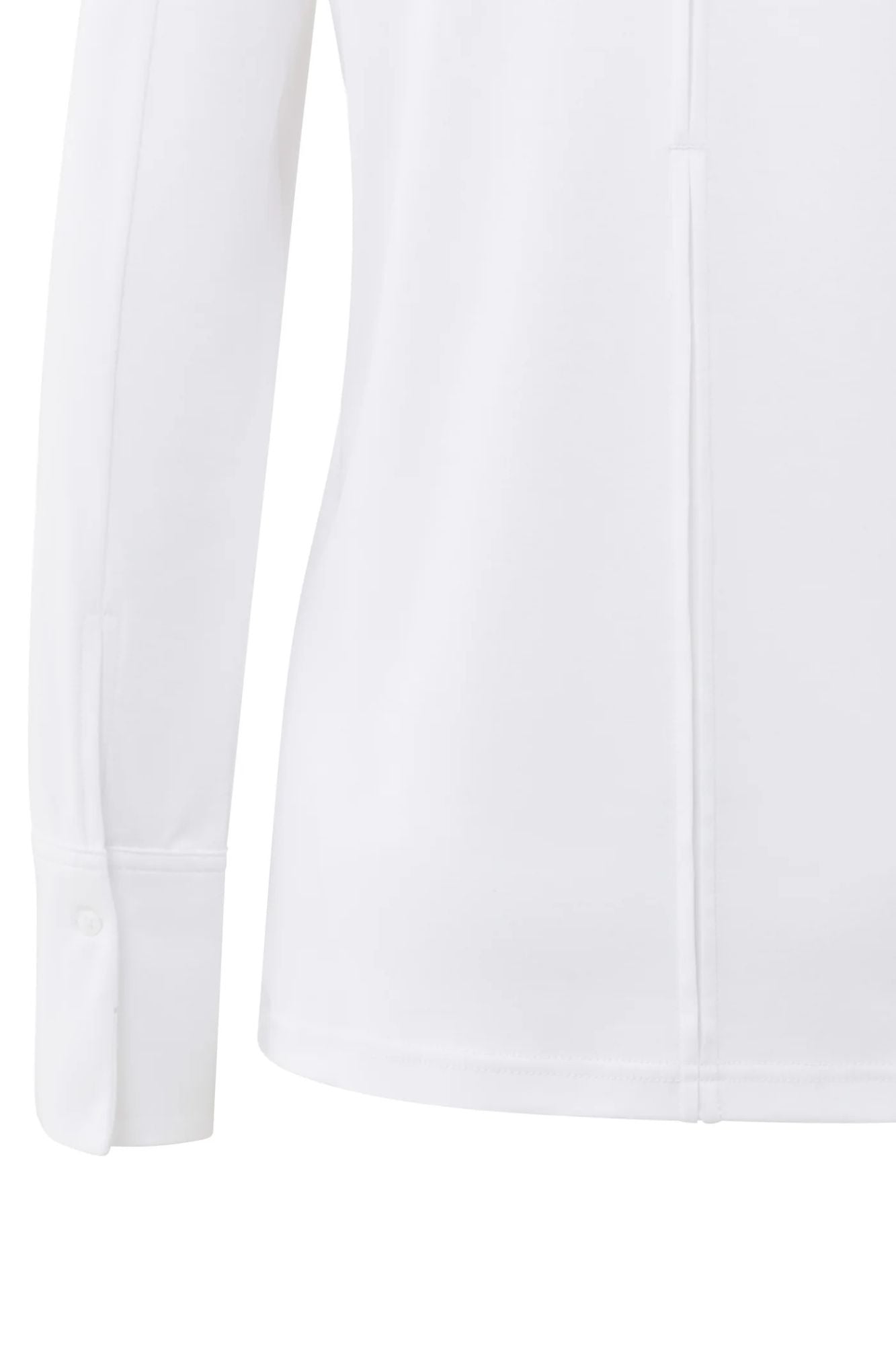Long Sleeve Jersey Top with Woven Cuffs