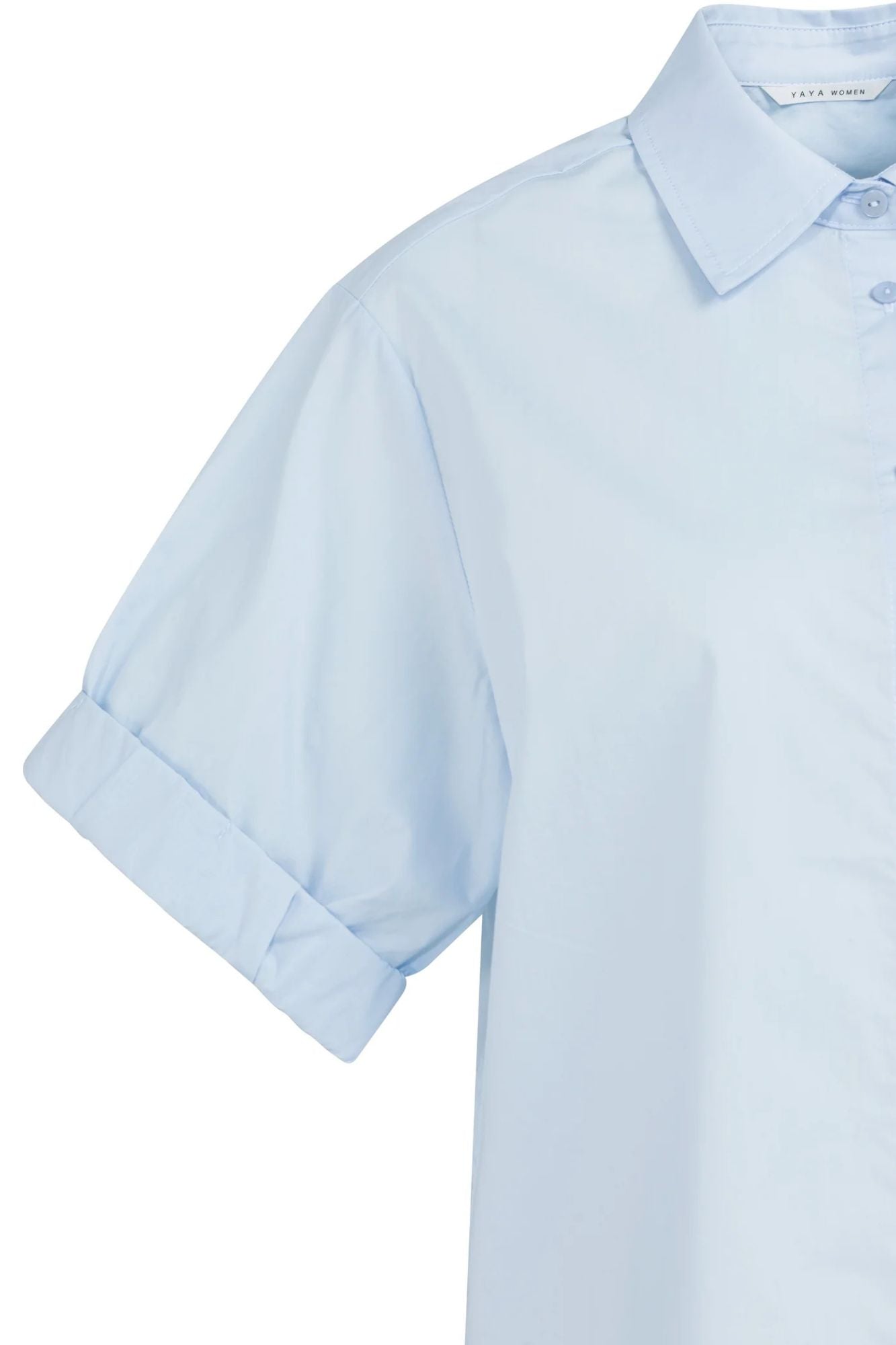 Short Roll Up Sleeve Blouse