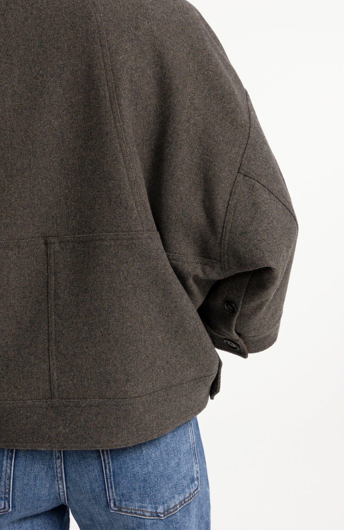 Oversized Wool Mix Jacket