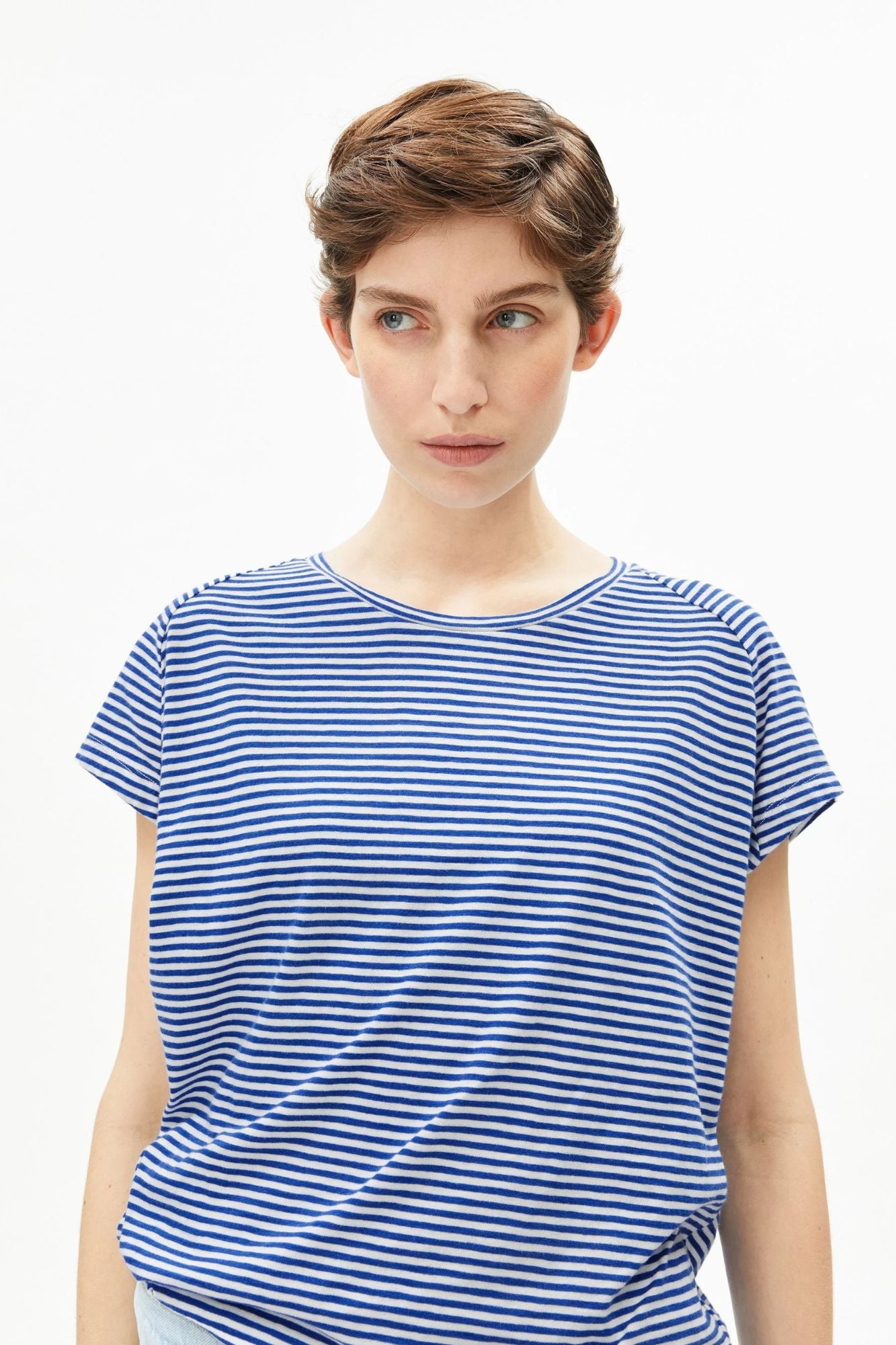 Slub Jersey Stripe T- Shirt