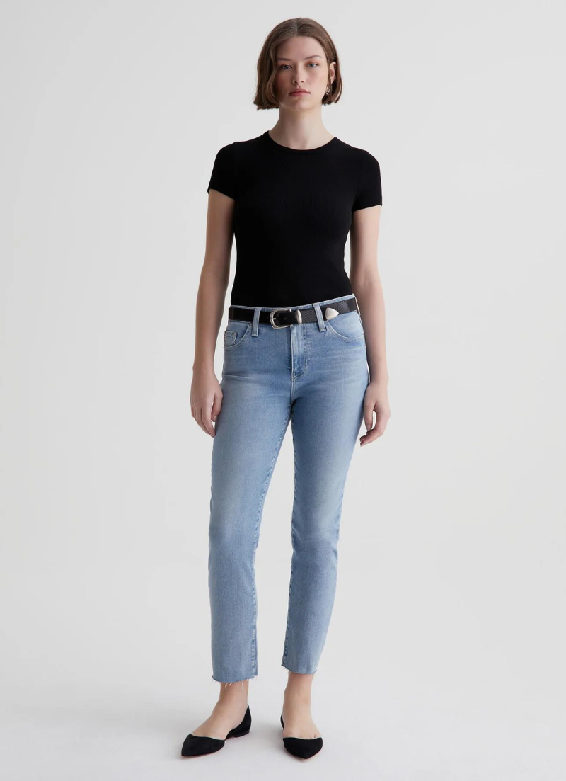 Mari High-Rise Slim Straight Crop