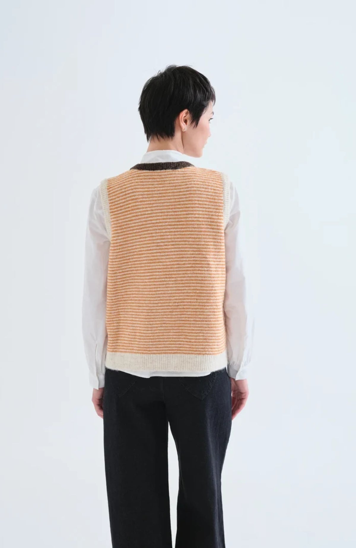 Stripe Cardi Vest