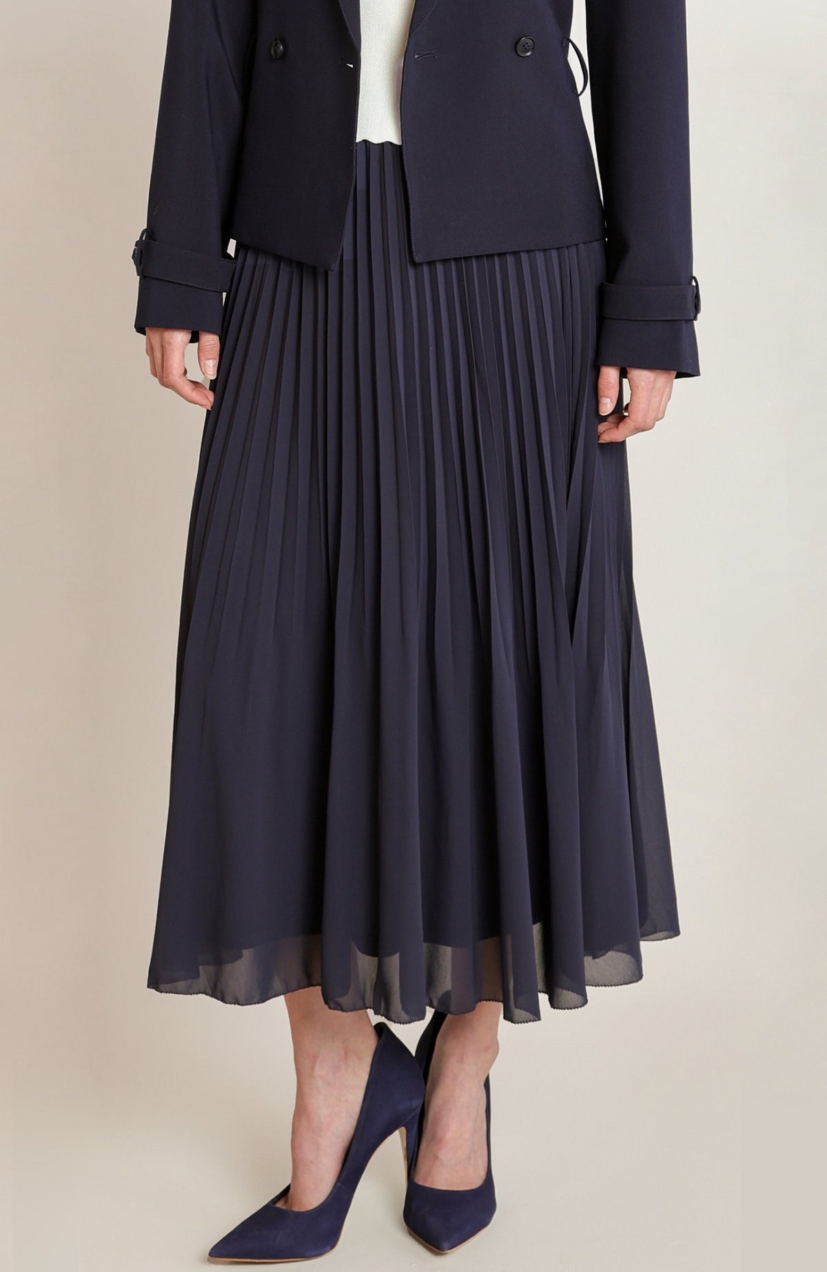 Pleated Midi Skirt