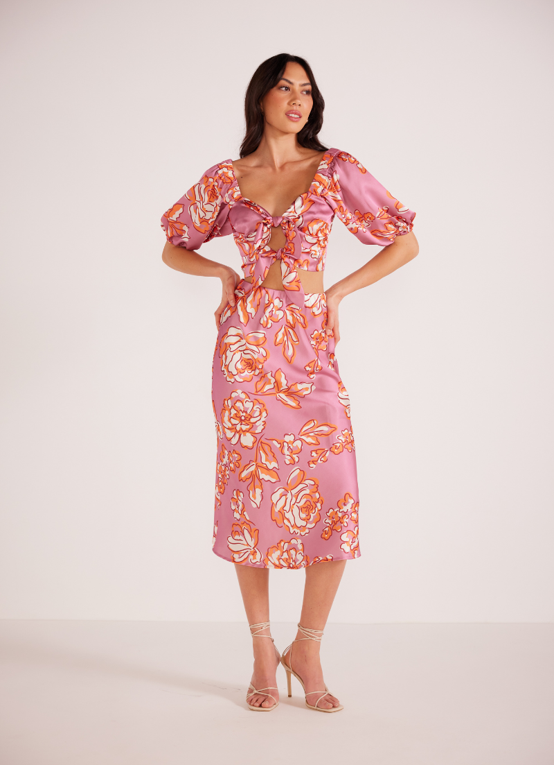 Mandevilla Bias Midi Skirt